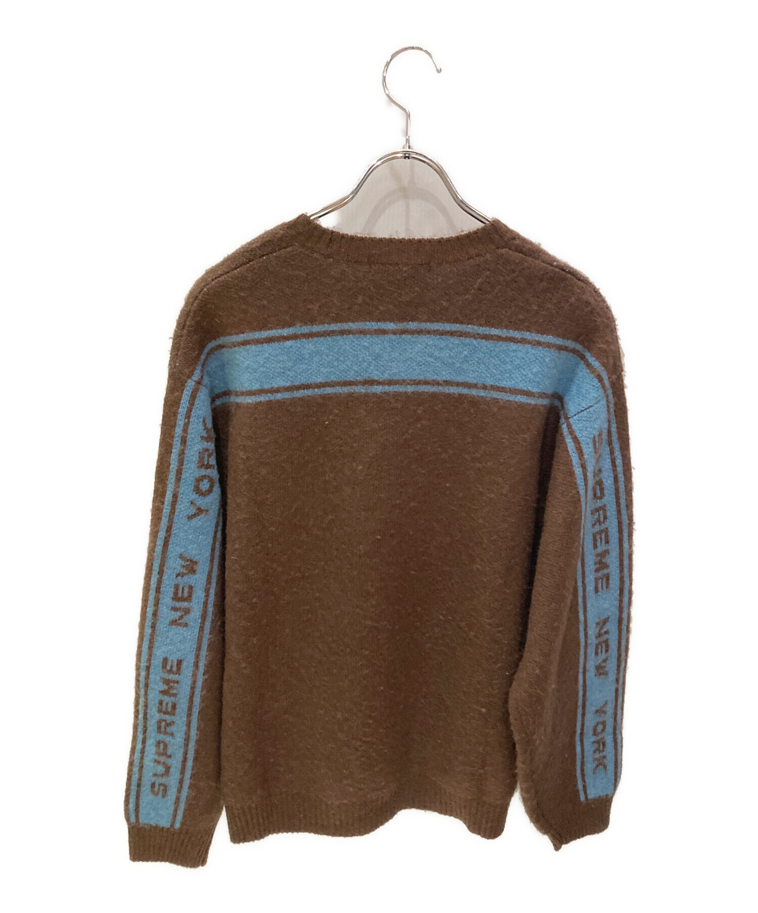 Supreme シュプリーム ニット・セーター M 茶 【古着】【中古】【送料無料】 中古・古着通販】SUPREME (シュプリーム) クルーネックニット ブラウン