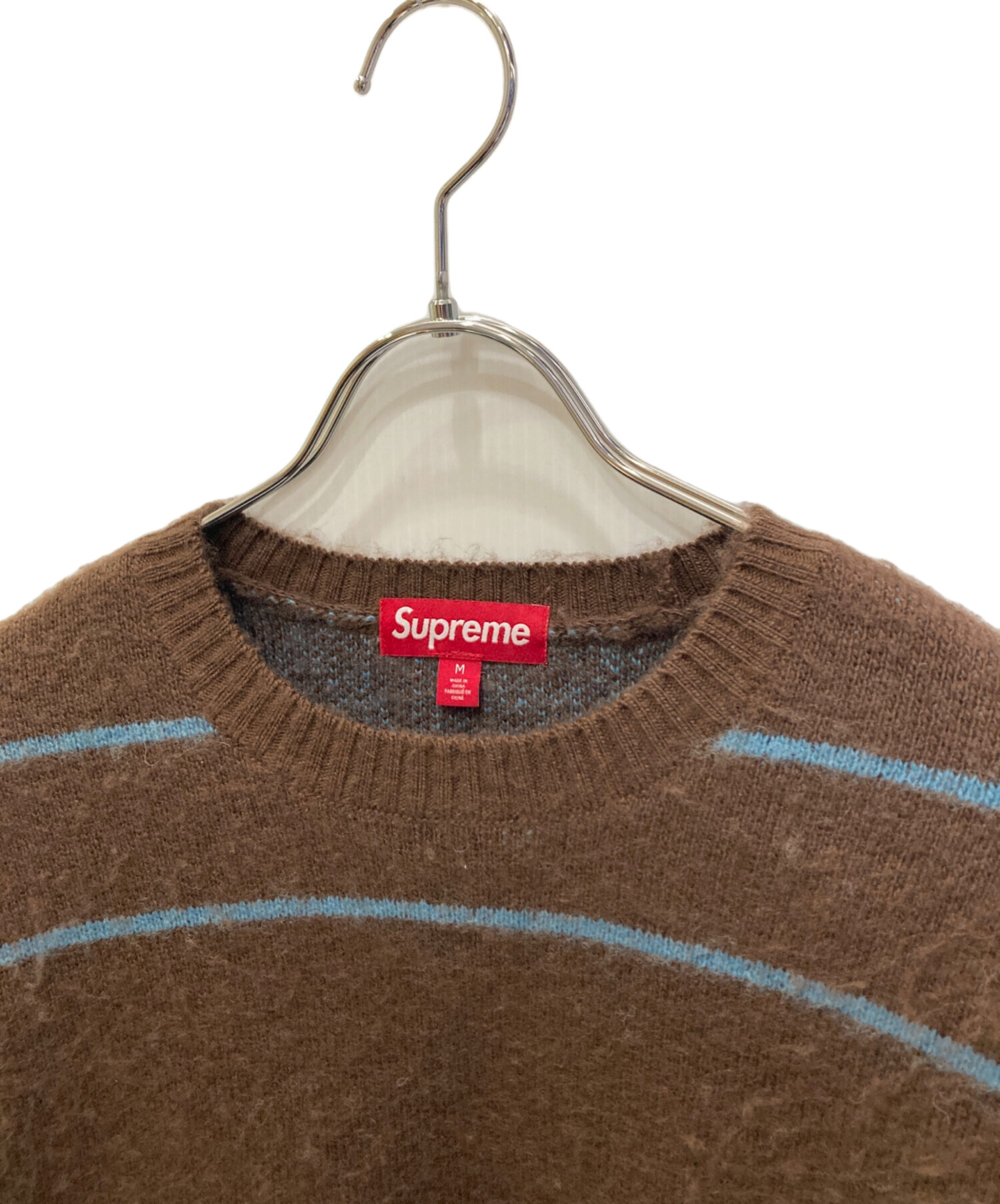 中古・古着通販】SUPREME (シュプリーム) クルーネックニット ブラウン