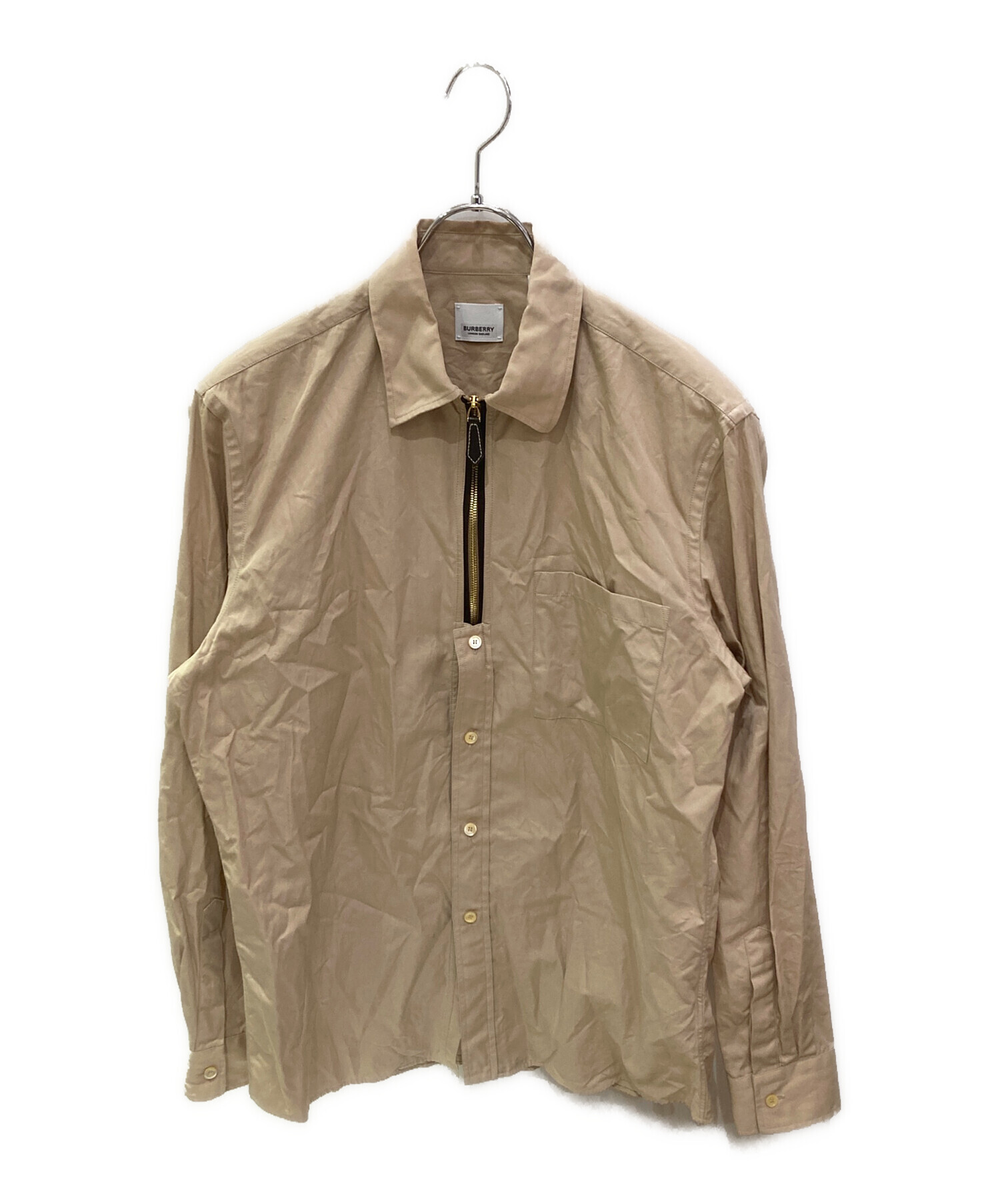 BURBERRY ベージュ ジャケット 40 中古・古着通販】BURBERRY (バーバリー) シャツジャケット ベージュ