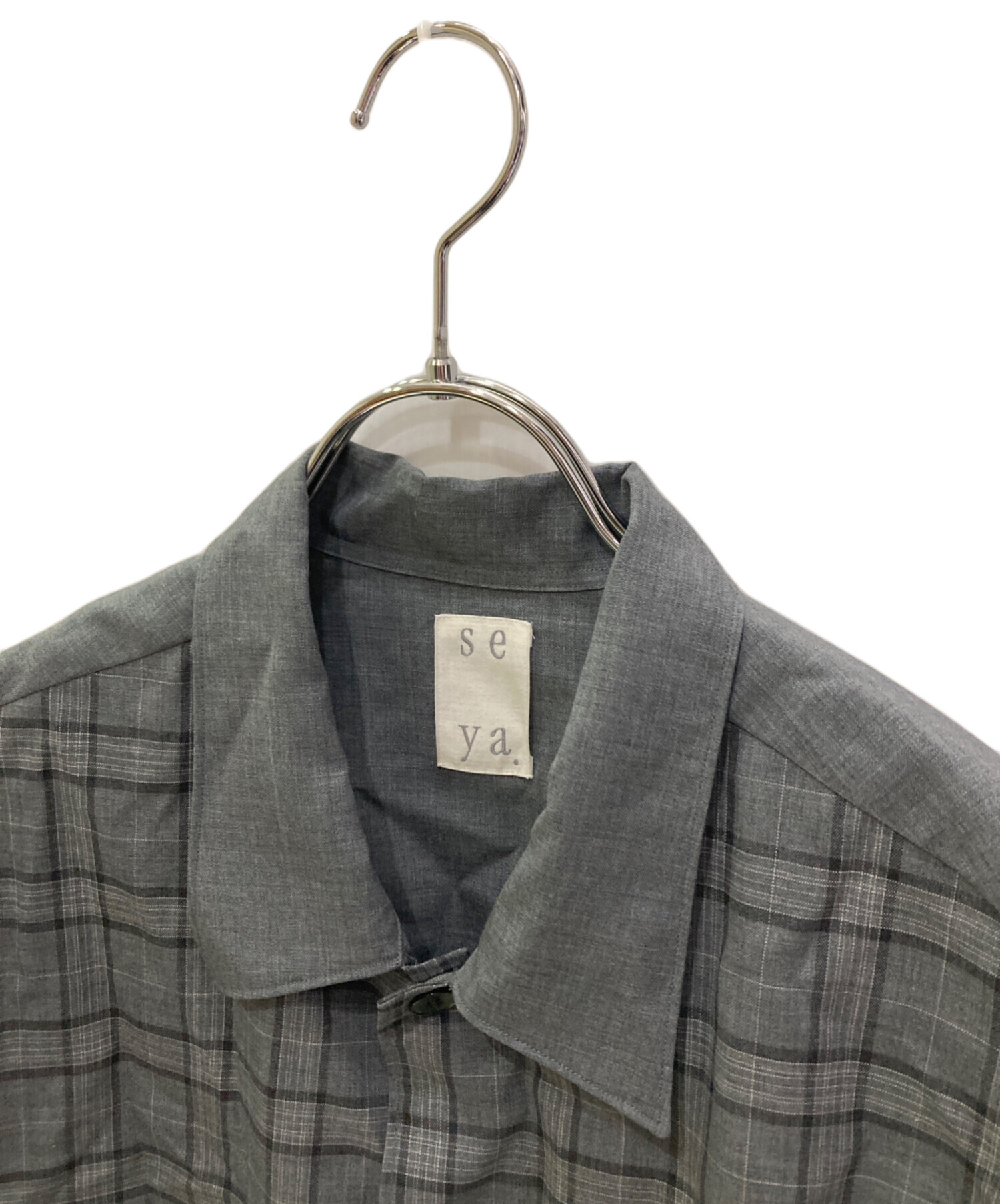 中古・古着通販】seya. (セヤ) ウールシャツ グレー サイズ:3