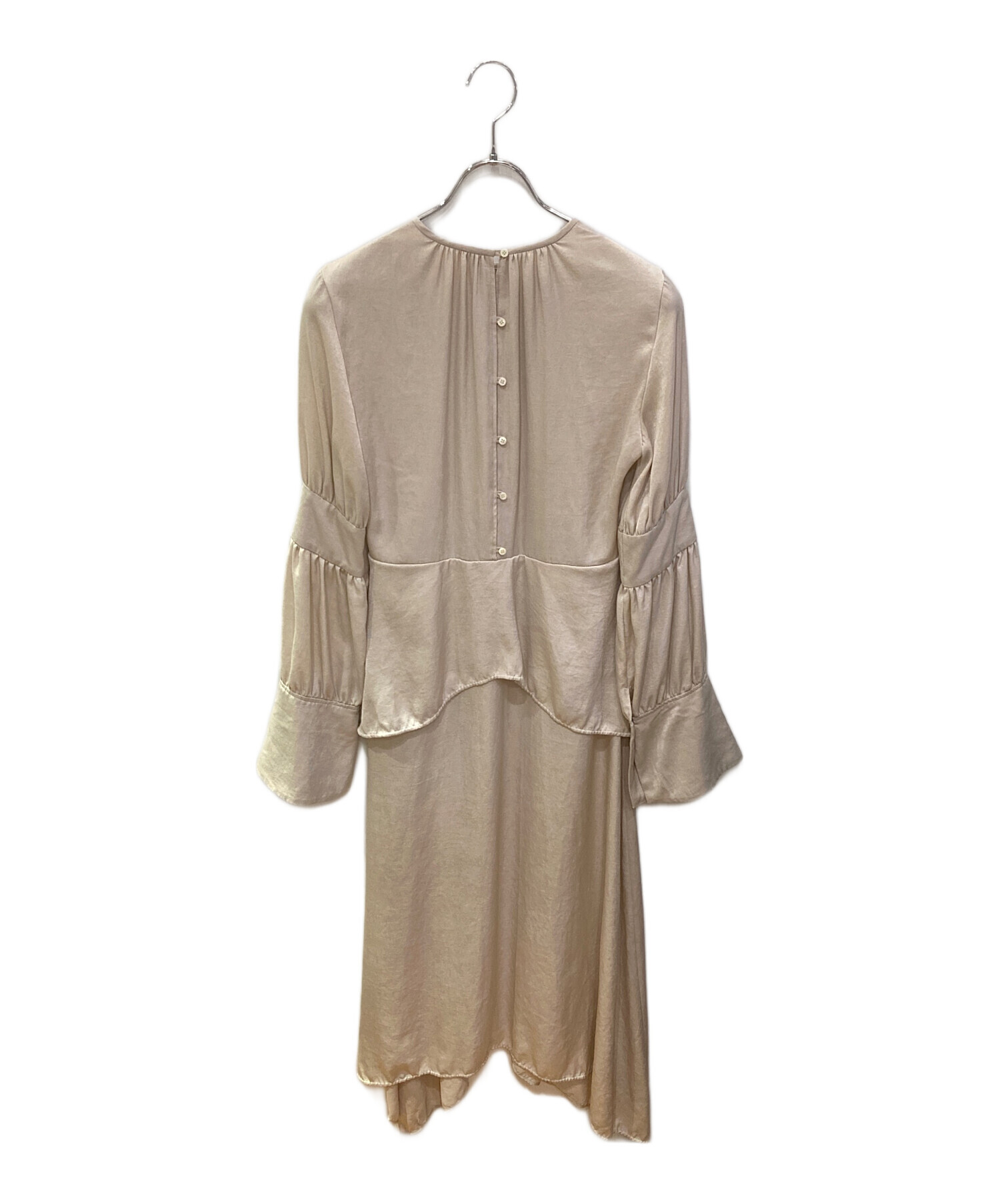 中古・古着通販】ELIN (エリン) ブラウスワンピース ベージュ サイズ  