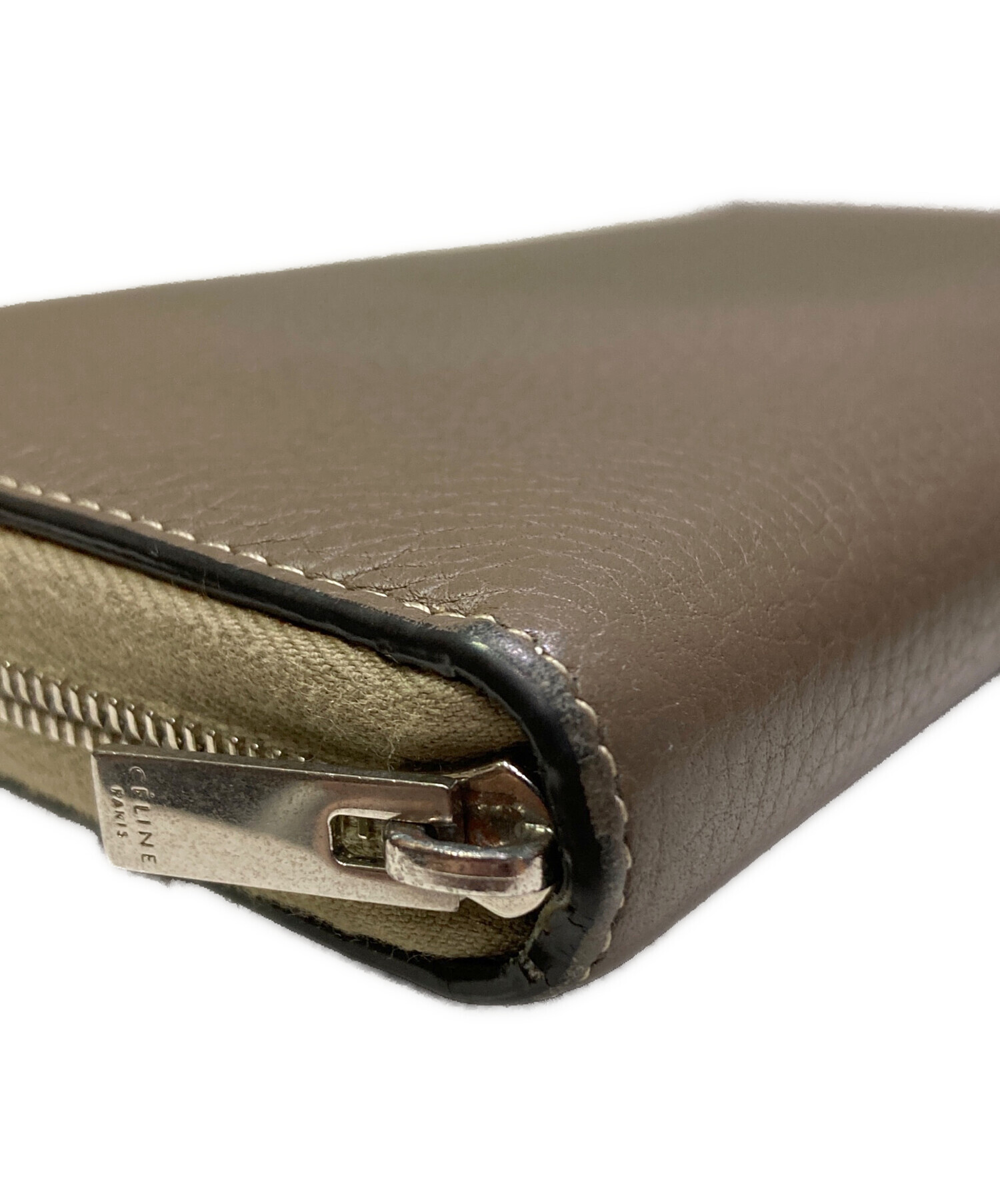 セリーヌ　長財布　ベージュ CELINE セリーヌ 財布 長財布 ロングウォレット ラウンドファスナー