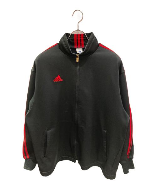 adidas ジャージジャケット ブラック/レッド サイズ95 中古・古着通販】adidas (アディダス) 90'sハイネックジャージ