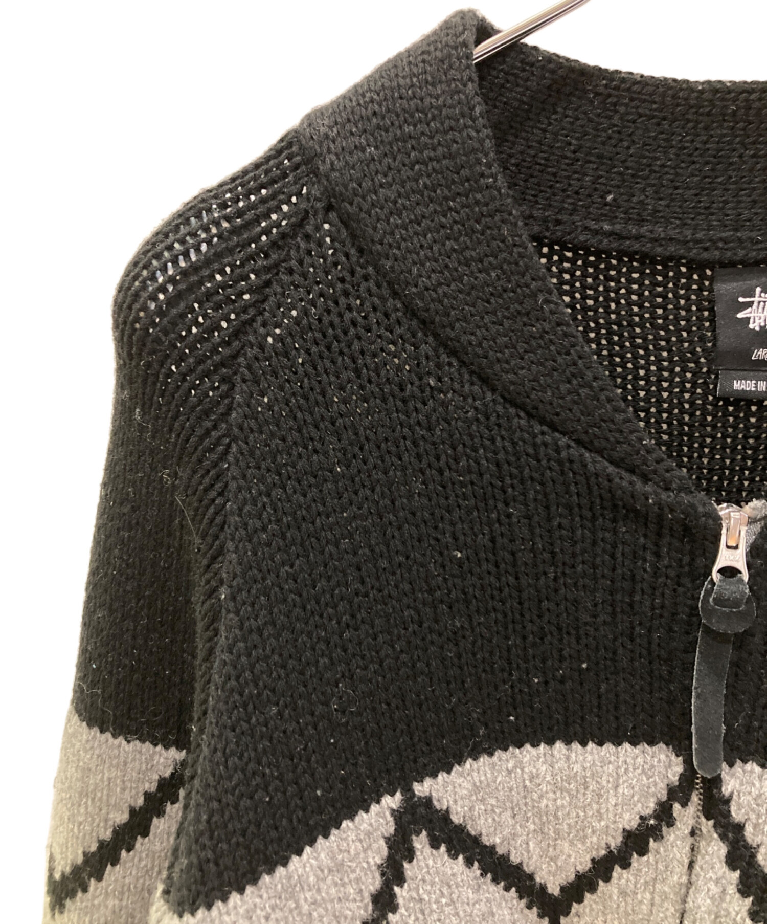 中古・古着通販】stussy (ステューシー) ジップアップニットジャケット 