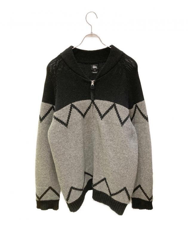 中古・古着通販】stussy (ステューシー) ジップアップニットジャケット 