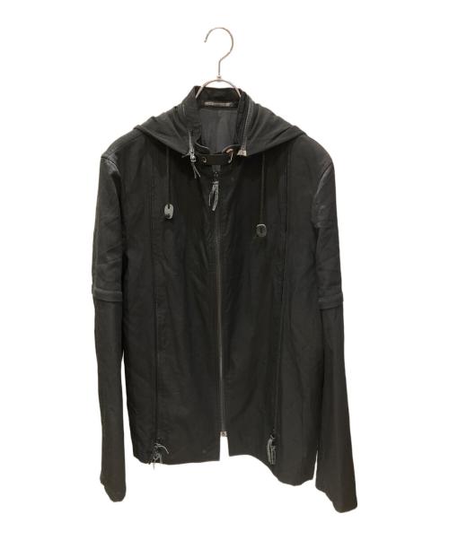 ヨウジヤマモトプールオム ウールギャバ袖編上げジャケット 黒 サイズ2 美品 YohjiYamamoto pour homme/ヨウジヤマモト プールオム 】よりウール