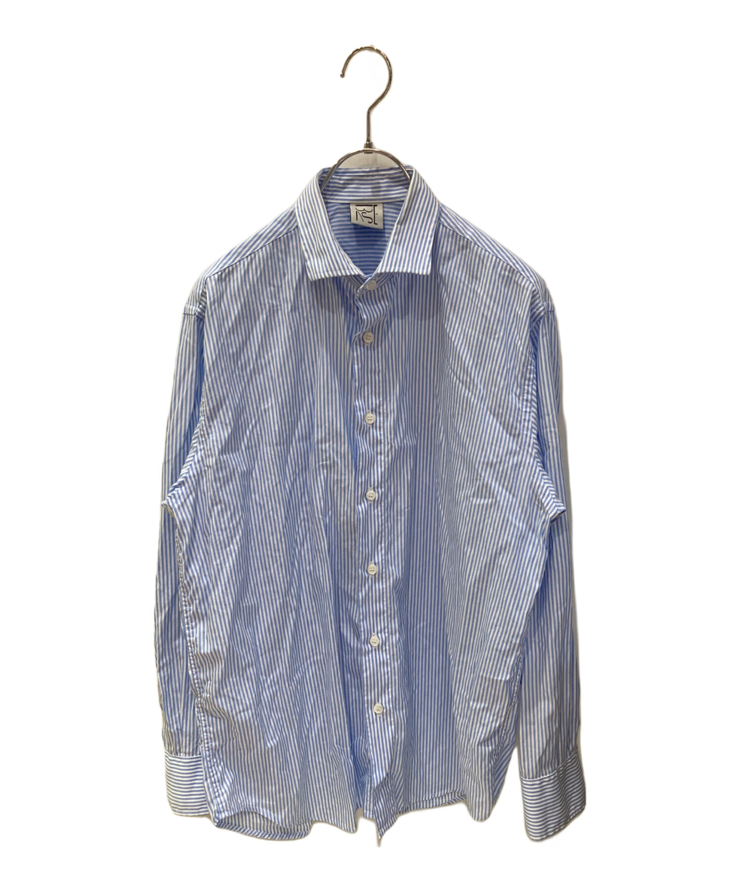 中古・古着通販】BASERANGE (ベースレンジ) ストライプコットンシャツ 