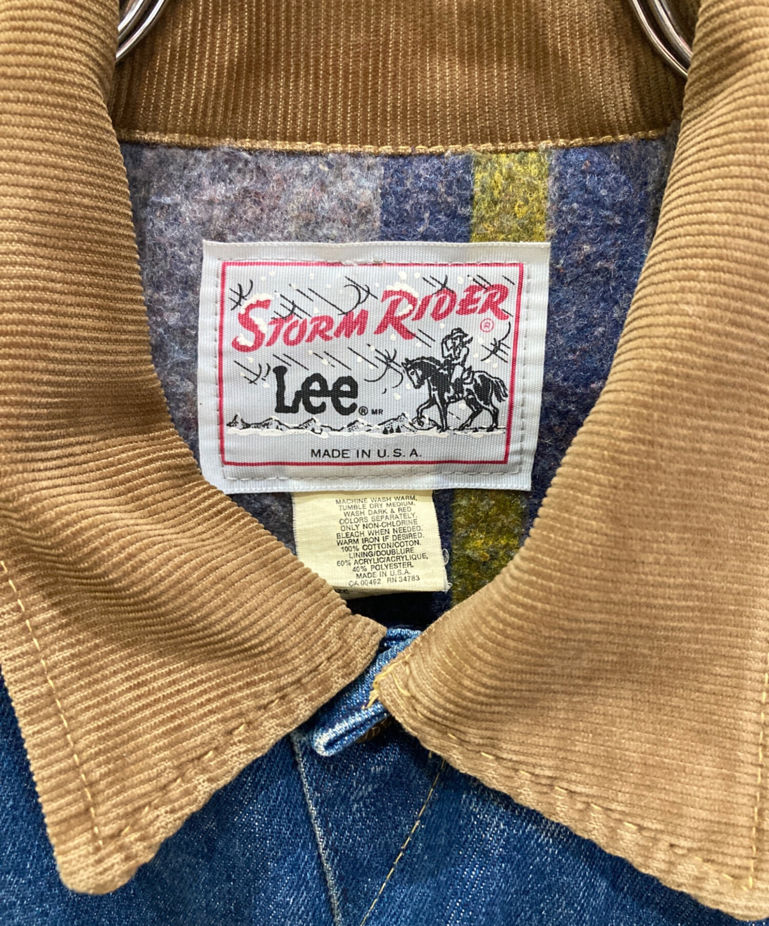 中古・古着通販】LEE (リー) ブランケットデニムジャケット ブルー