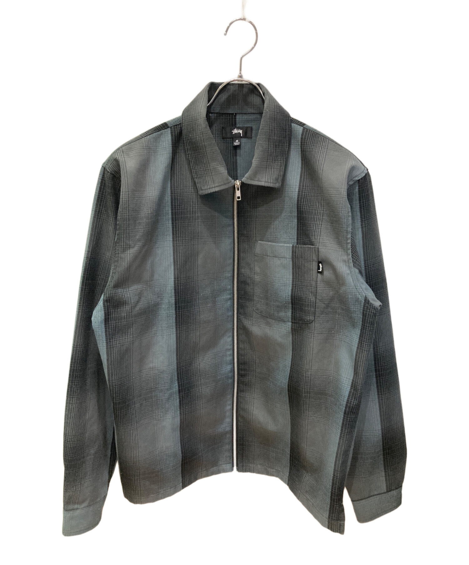 中古・古着通販】stussy (ステューシー) SHADOW PLAID ZIP SHIRT