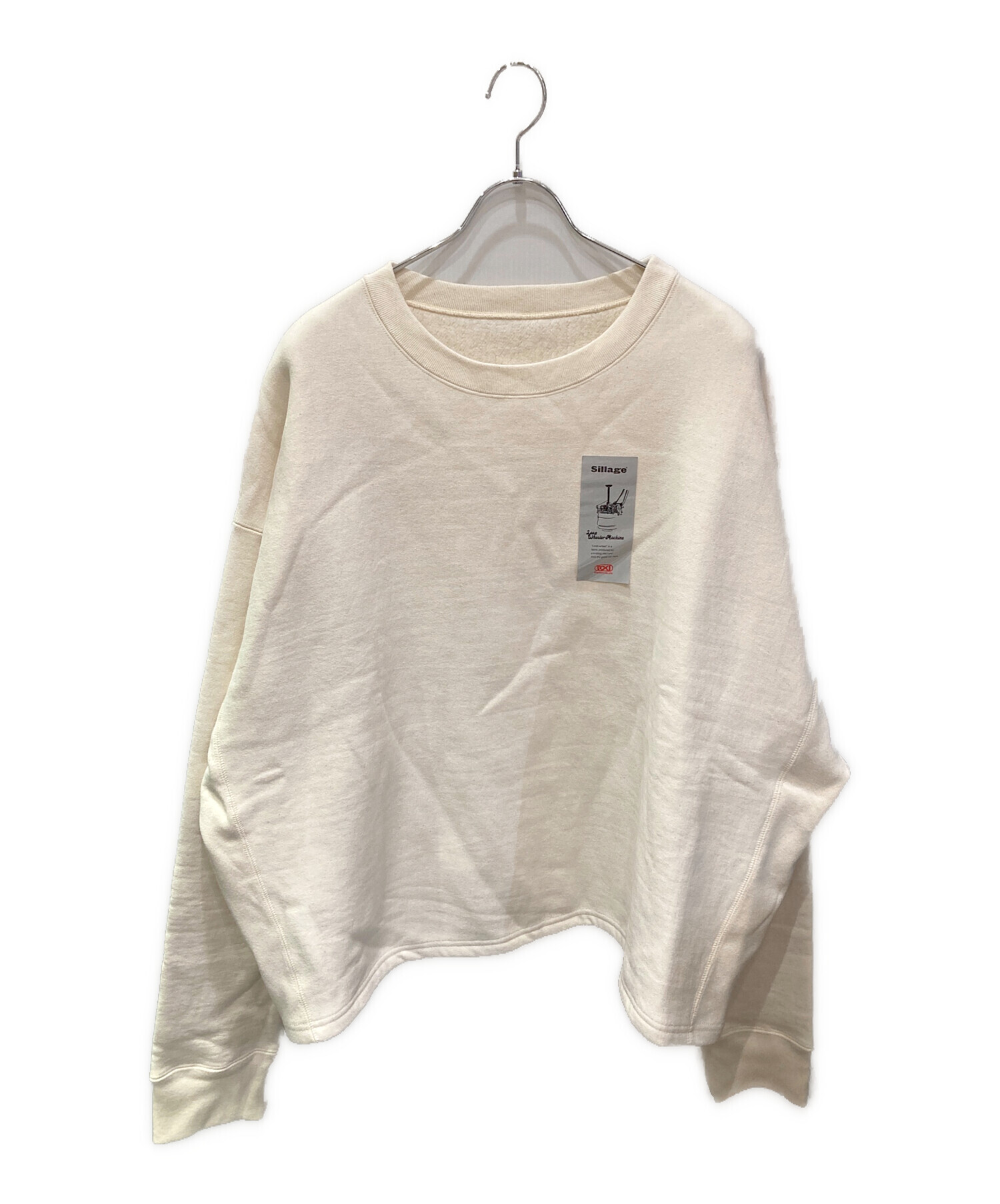 中古・古着通販】sillage (シアージ) ワイドスウェットシャツ ベージュ 