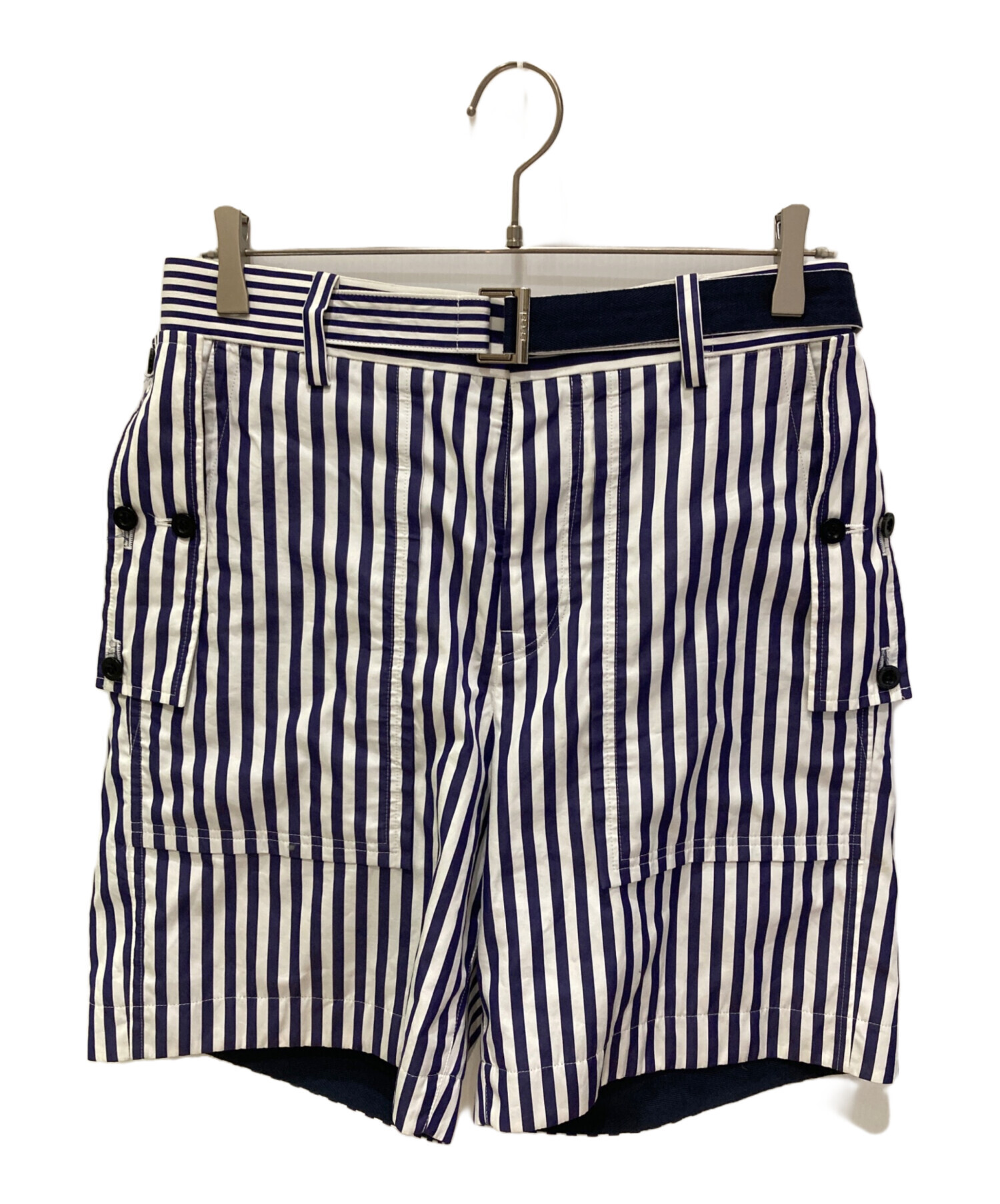 sacai サカイ　ハーフパンツ レア　新品未使用 中古・古着通販】sacai (サカイ) コットンストライプハーフパンツ