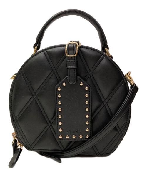 DIANA ブラック キルティングバッグ 中古・古着通販】DIANA (ダイアナ) ラウンド型キルティングBAG
