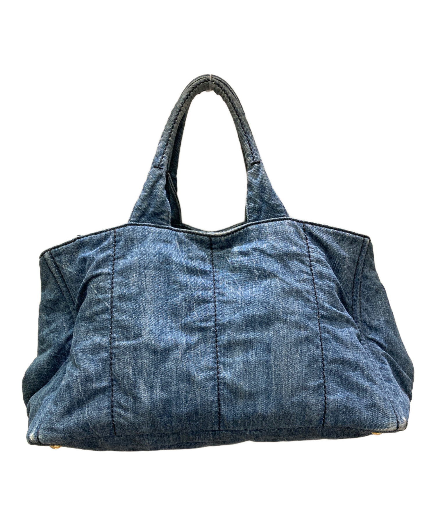 PRADA プラダ カナパ デニム ブルー ビジュー PRADA プラダ カナパ