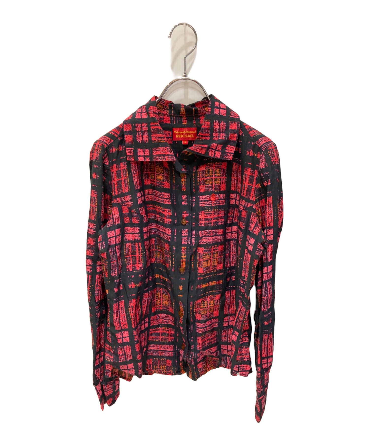 ヴィヴィアンウエストウッドレッドレーベル 赤チェック シャツ