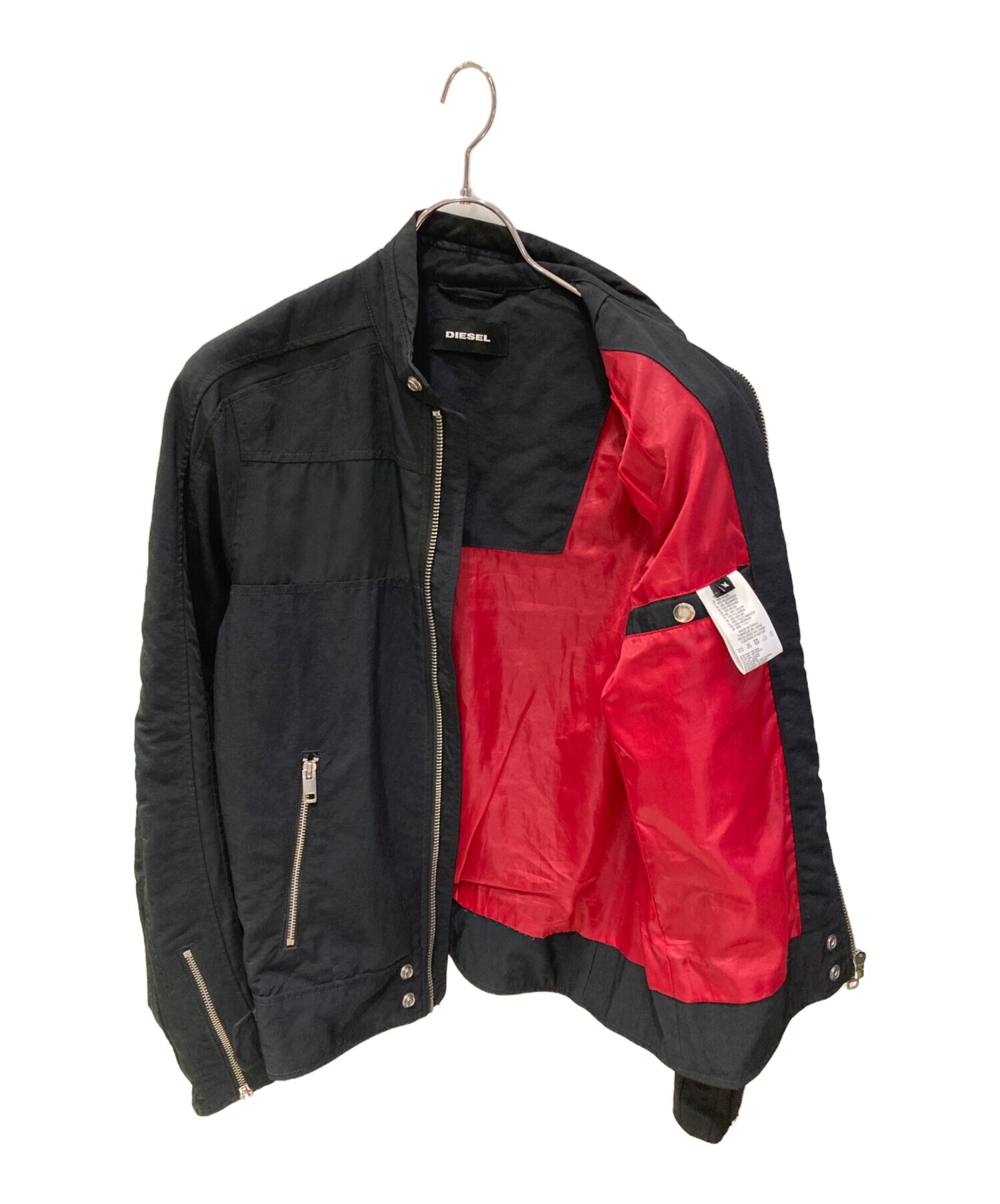 中古・古着通販】DIESEL (ディーゼル) ナイロンライダースジャケット 