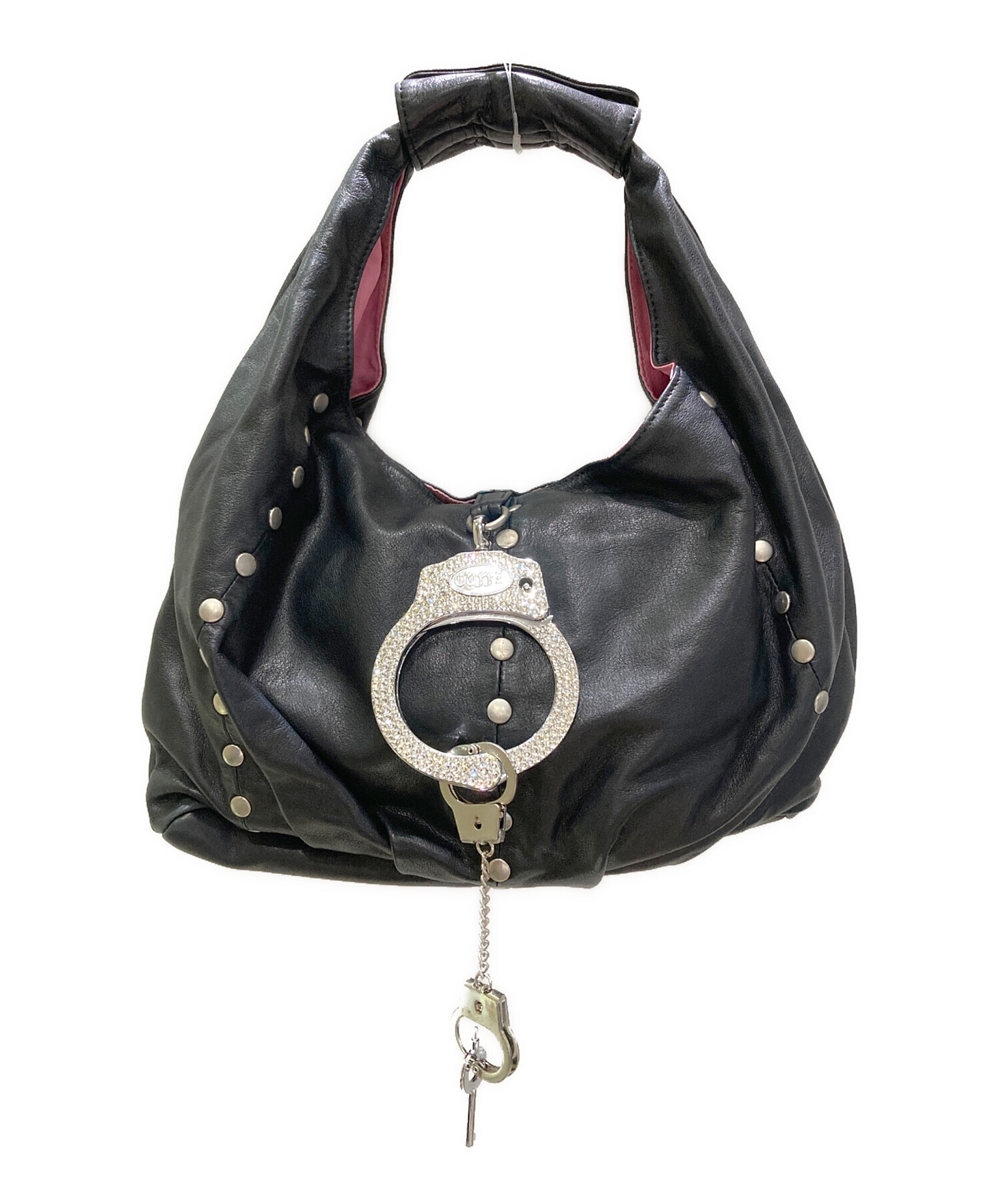 中古・古着通販】CUFFZ (カフス) 手錠レザーハンドバッグ ブラック 中古・古着通販】CUFFZ (カフス) 手錠レザーハンドバッグ ブラック