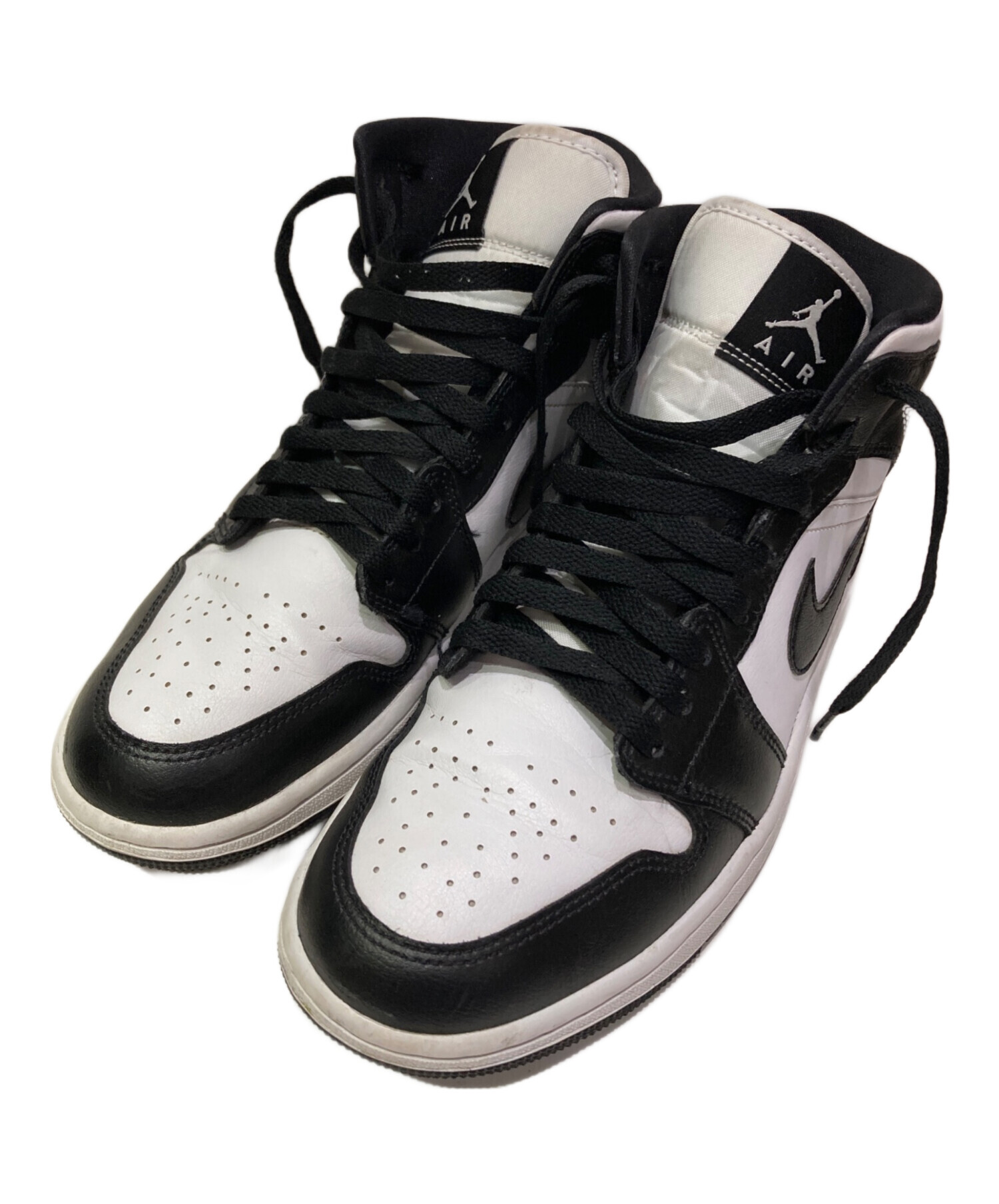 中古・古着通販】NIKE (ナイキ) Air Jordan 1 Mid ホワイト×ブラック 