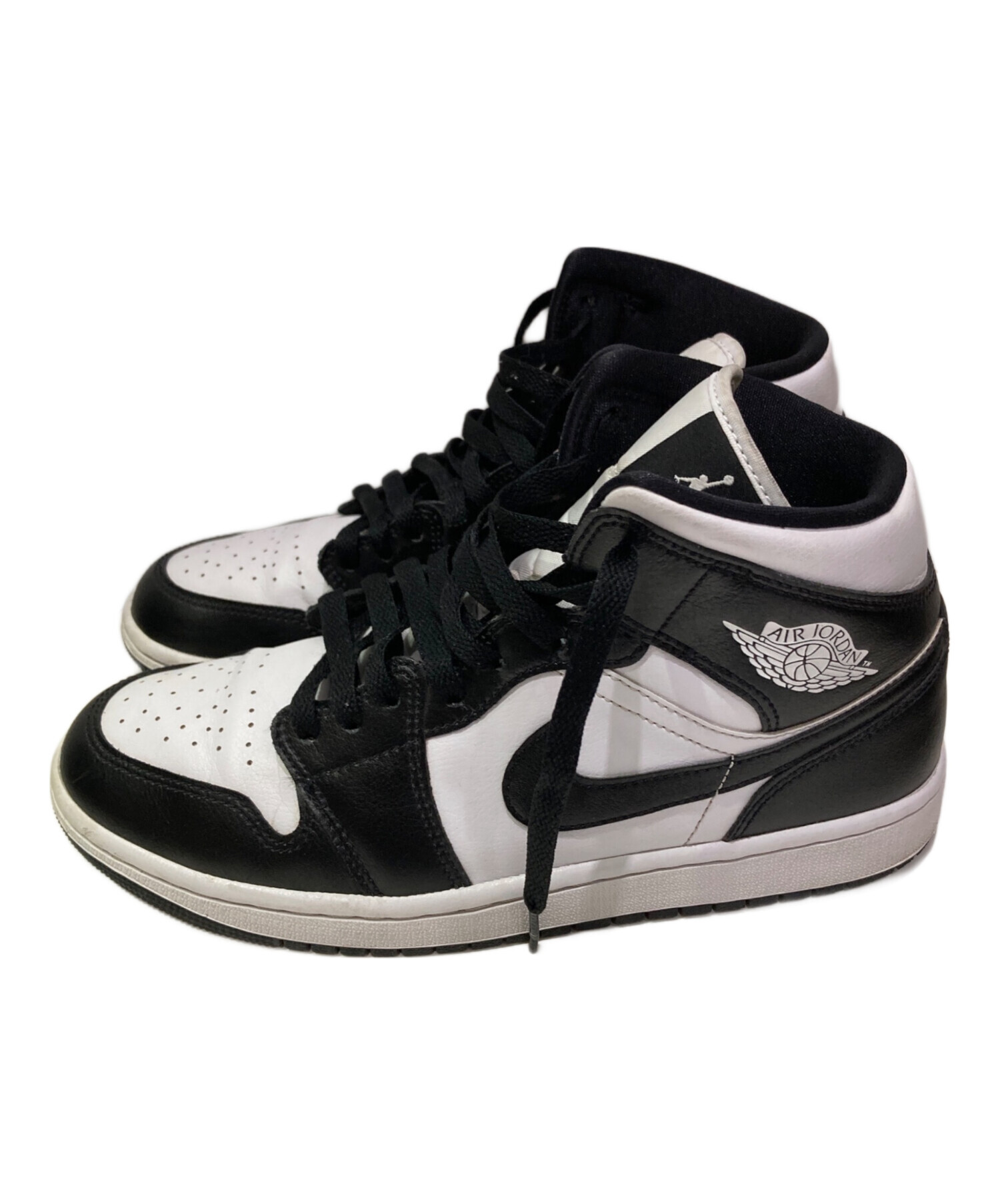 中古・古着通販】NIKE (ナイキ) Air Jordan 1 Mid ホワイト×ブラック 