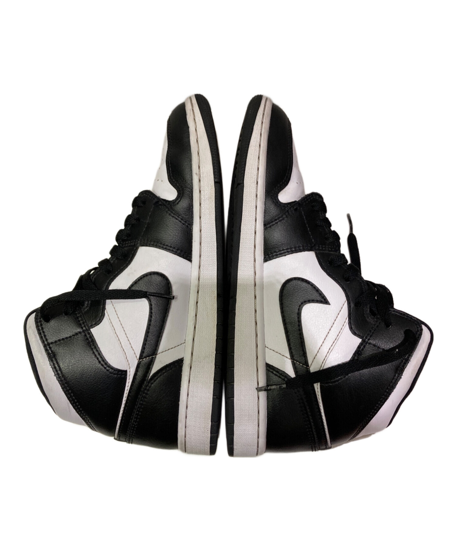 中古・古着通販】NIKE (ナイキ) Air Jordan 1 Mid ホワイト×ブラック 