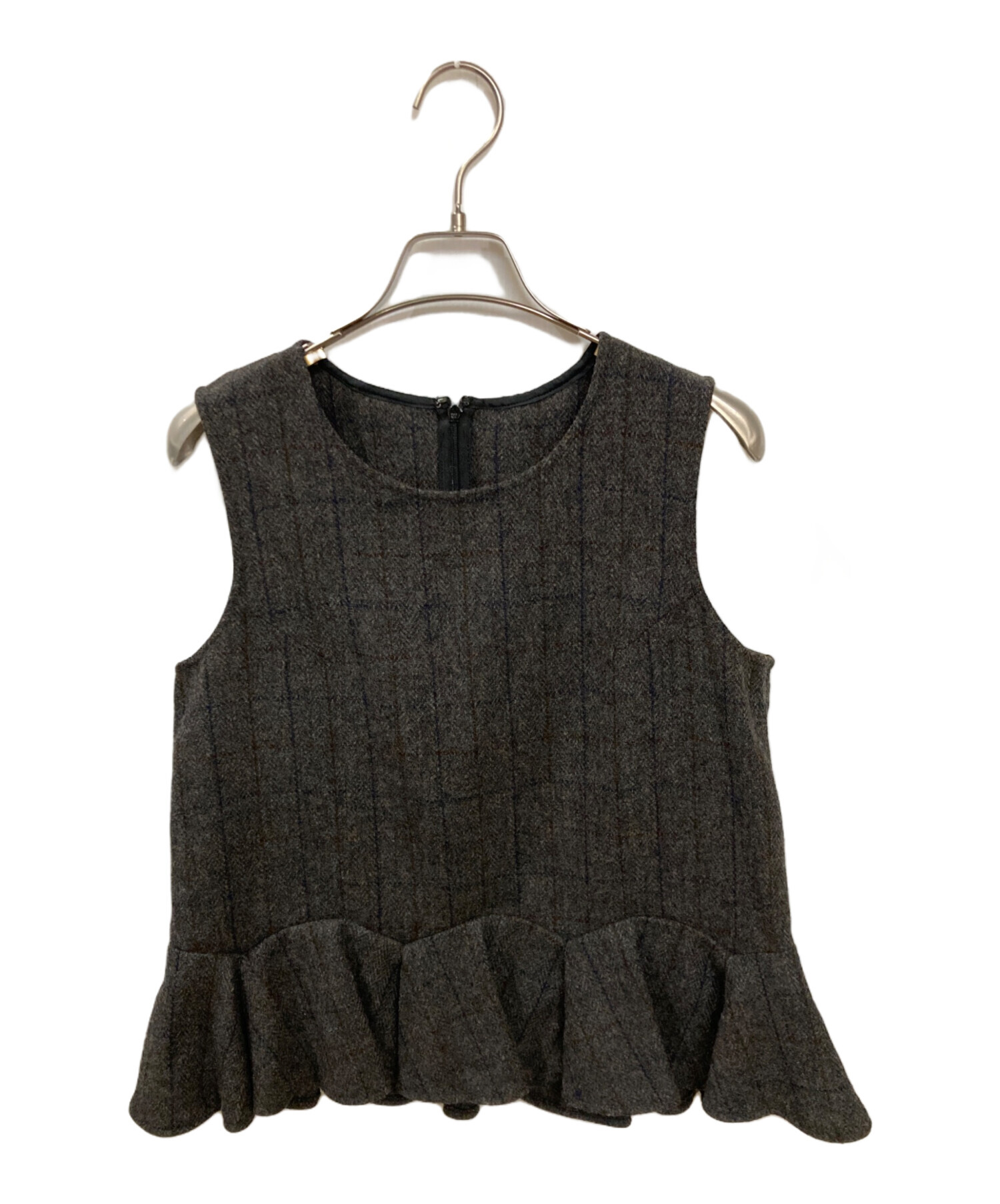 COMME des GARÇONS フリル付きブラックベスト S 中古・古着通販】tricot COMME des GARCONS (トリココムデギャルソン