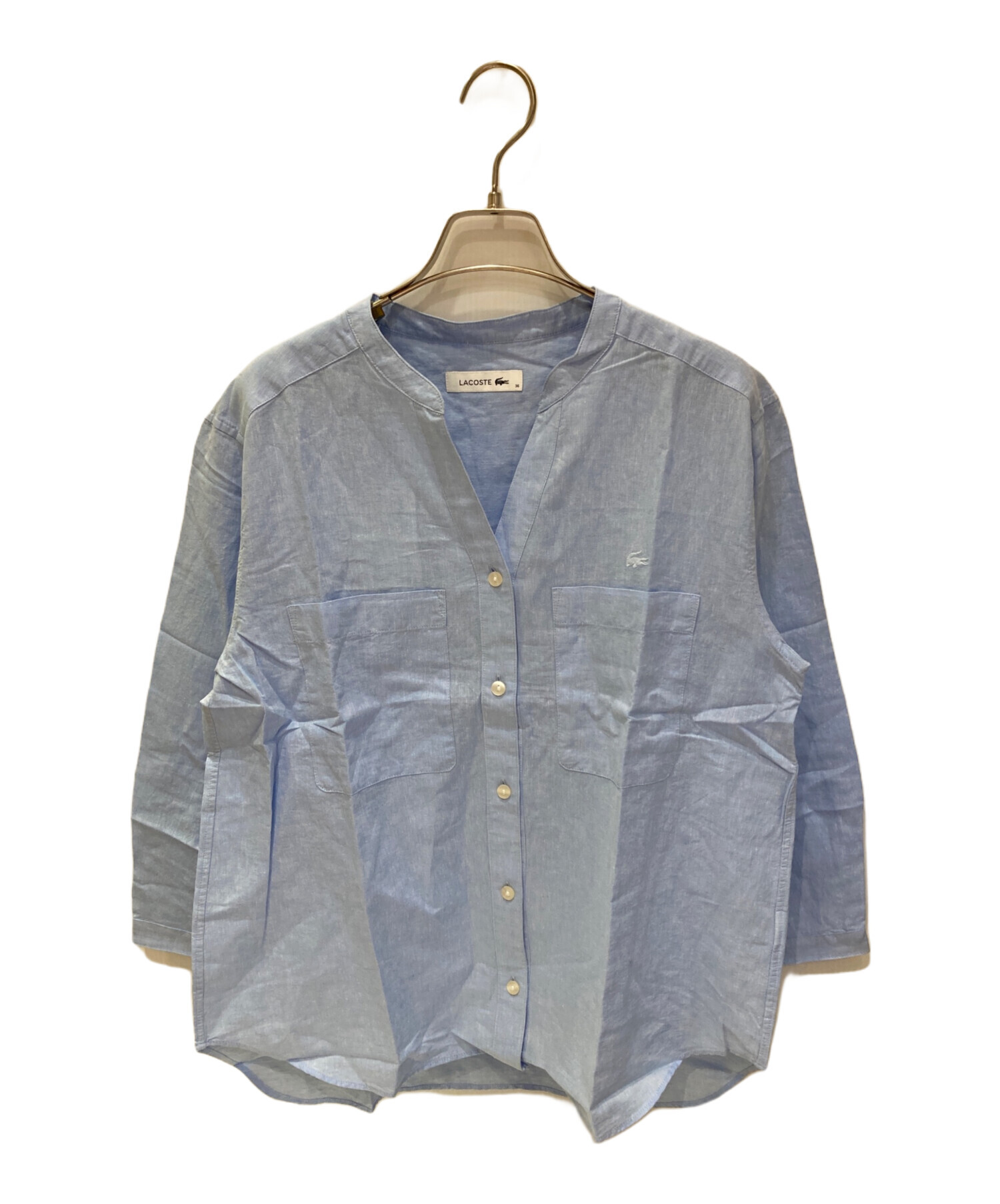 中古・古着通販】LACOSTE (ラコステ) リネンコットンスキッパーシャツ 