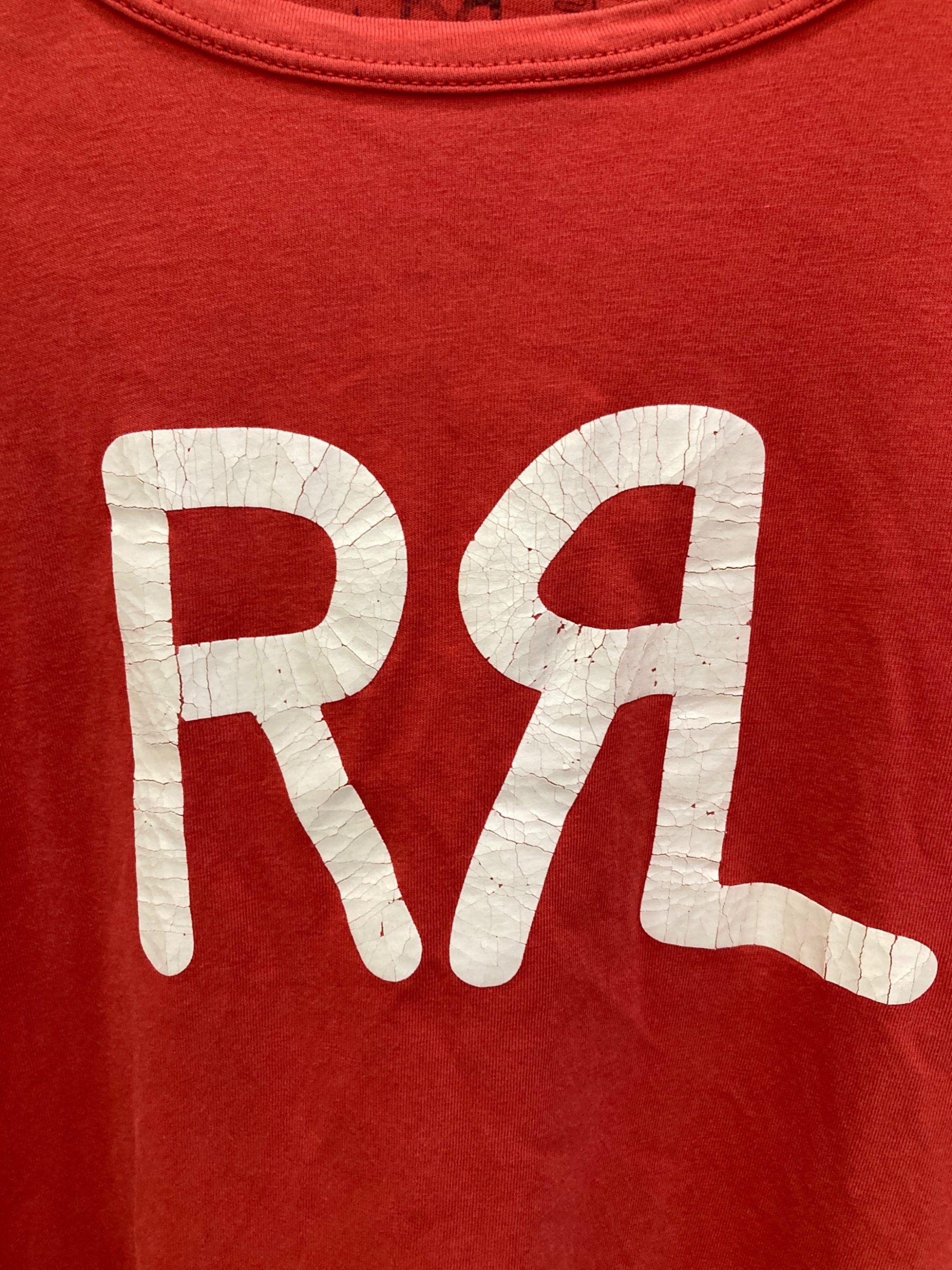 中古・古着通販】RRL (ダブルアールエル) ロゴTシャツ レッド サイズ:M