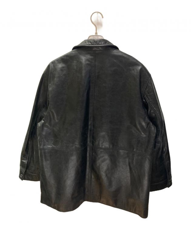 【良品】メゾンスペシャル　バッファローレザードレスオーバーカーコート 良品】メゾンスペシャル バッファローレザードレスオーバーカー