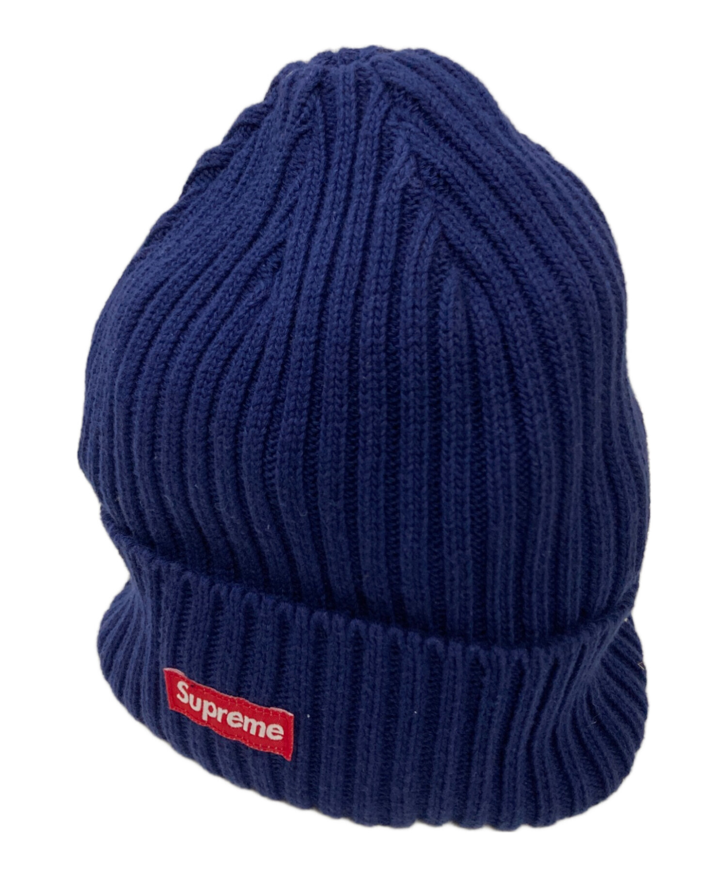 SUPREME ニット帽 フリーサイズ ネイビー 中古・古着通販】SUPREME (シュプリーム) ニット帽 ネイビー｜ブランド