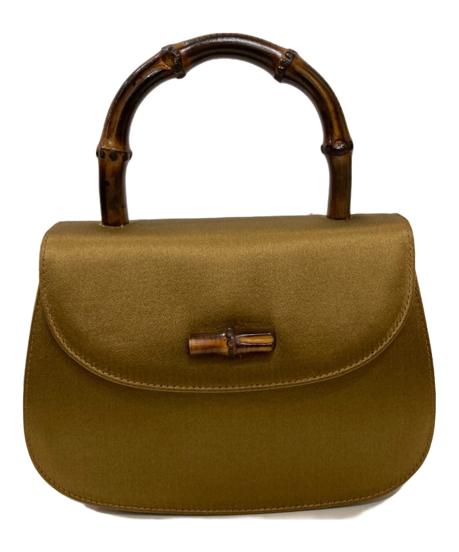中古・古着通販】GUCCI (グッチ) ヴィンテージバンブーハンドルサテン 