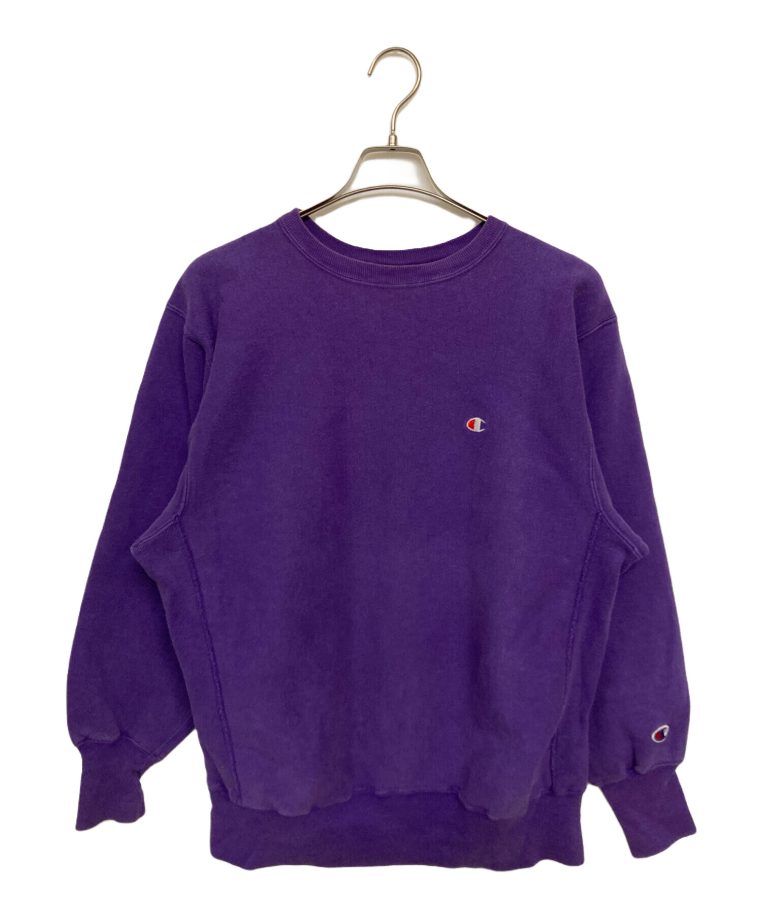 90s ナス紺 champion リバースウィーブ　パープル 90s “REVERSE WEAVE” ナス紺 ネイビー鬼フェード モックネック