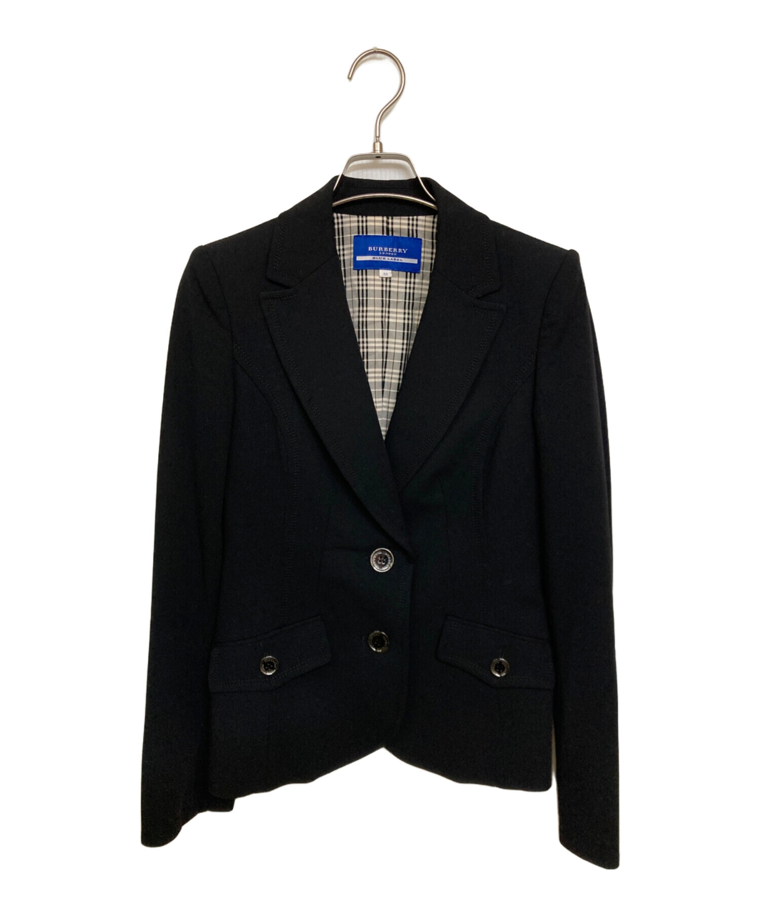 BURBERRY LONDON(バーバリーロンドン) ベルト付デニムジャケット レディース  36【中古】【ブランド古着バズストア】 中古・古着通販】BURBERRY BLUE LABEL (バーバリーロンドンブルー