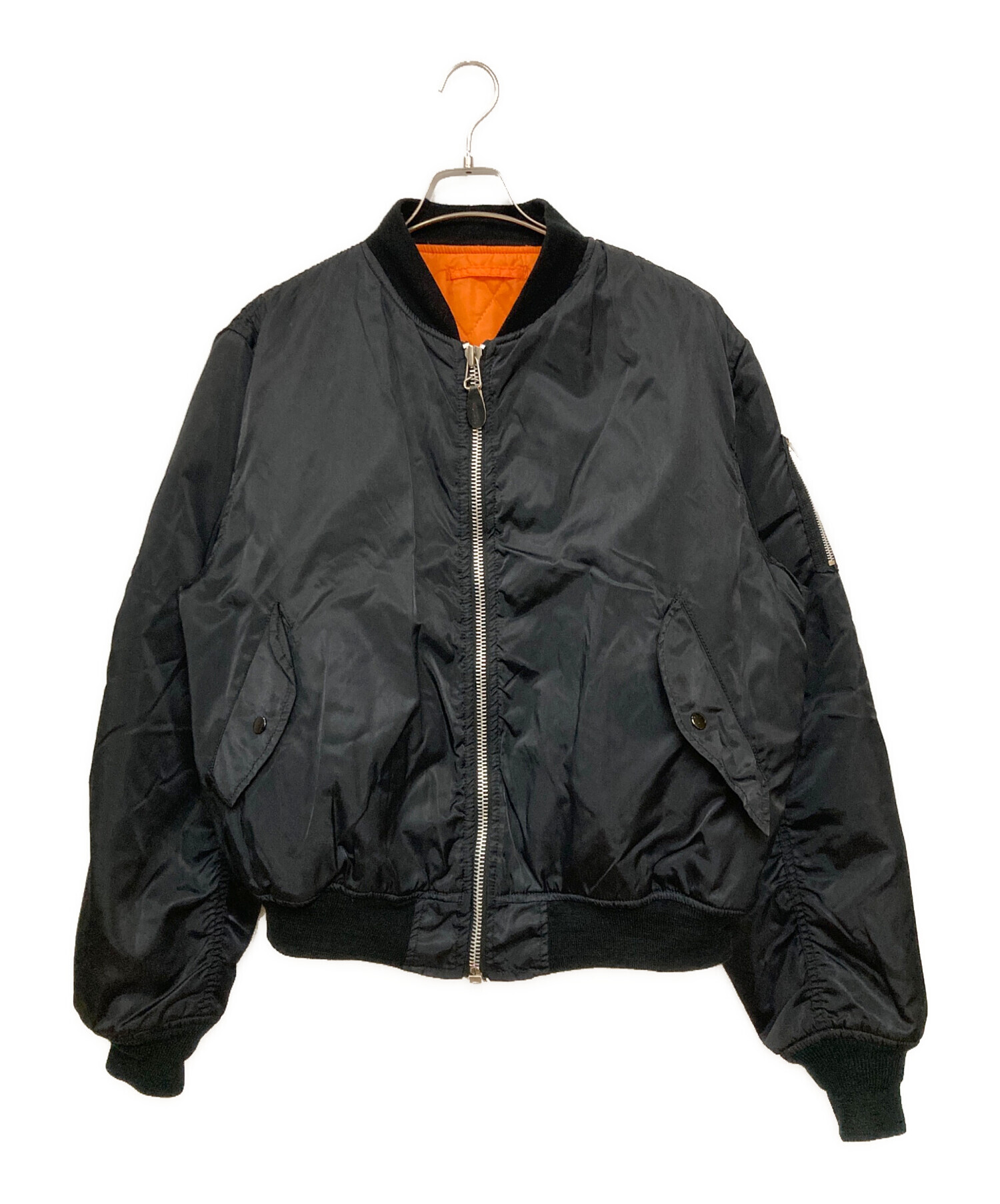 中古・古着通販】ALPHA (アルファ) MA-1ジャケット ブラック サイズ:XL