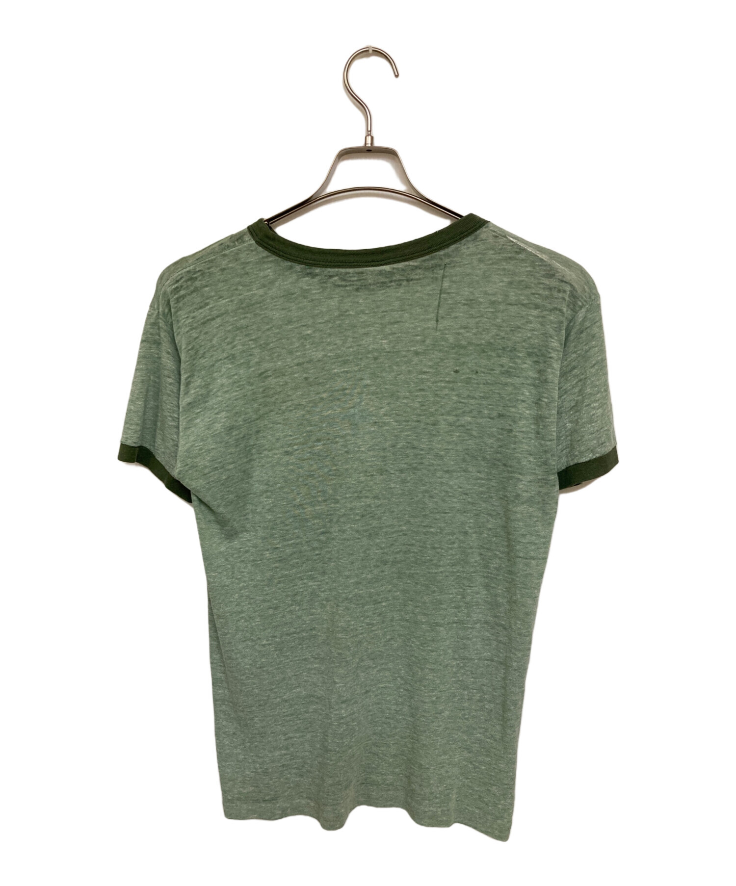 KINKS 希少 70s リンガー Tシャツ 霜降り　L グリーン　キンクス　緑 中古・古着通販】Champion (チャンピオン) 80S 霜降りリンガーTシャツ