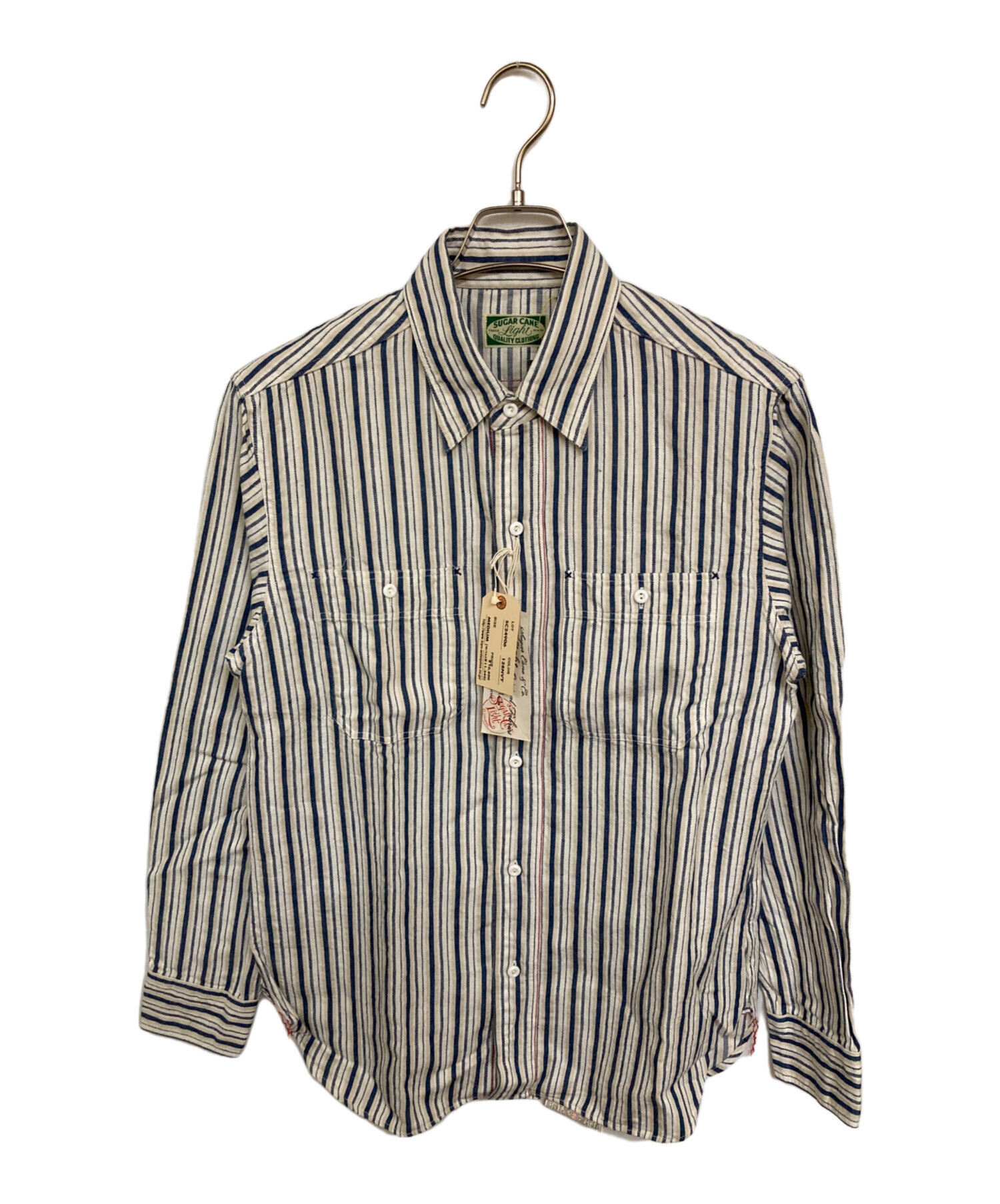 中古・古着通販】SUGAR CANE (シュガーケーン) ストライプワークシャツ