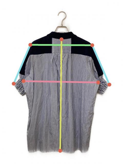 中古・古着通販】LACOSTE (ラコステ) sacai (サカイ) ストライプシャツ