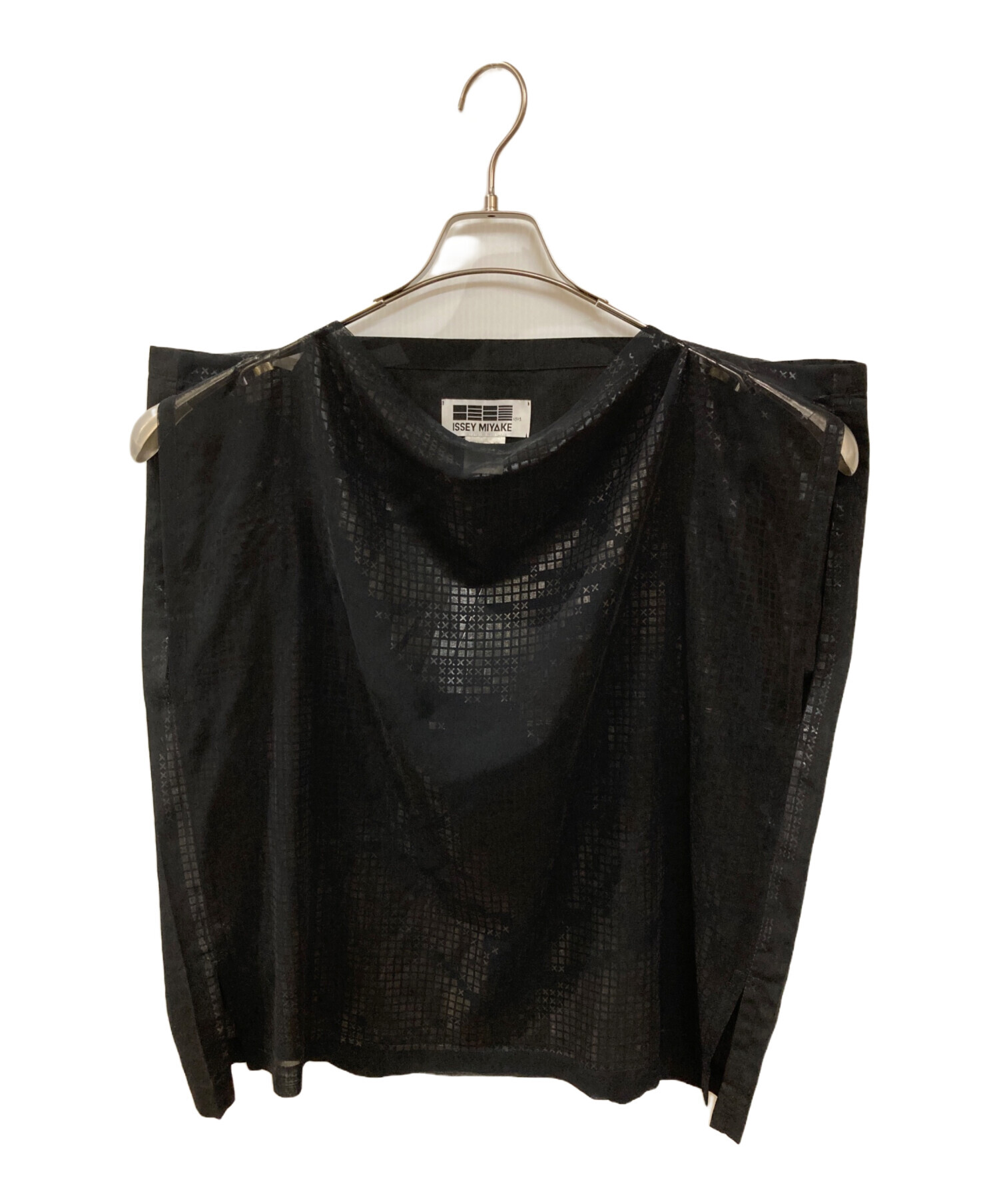 ISSEY MIYAKE me　ノースリーブシャツ　黒　サイズF　HR0710 ISSEY MIYAKE me ノースリーブシャツ 黒 サイズF HR0710｜Yahoo!フリマ