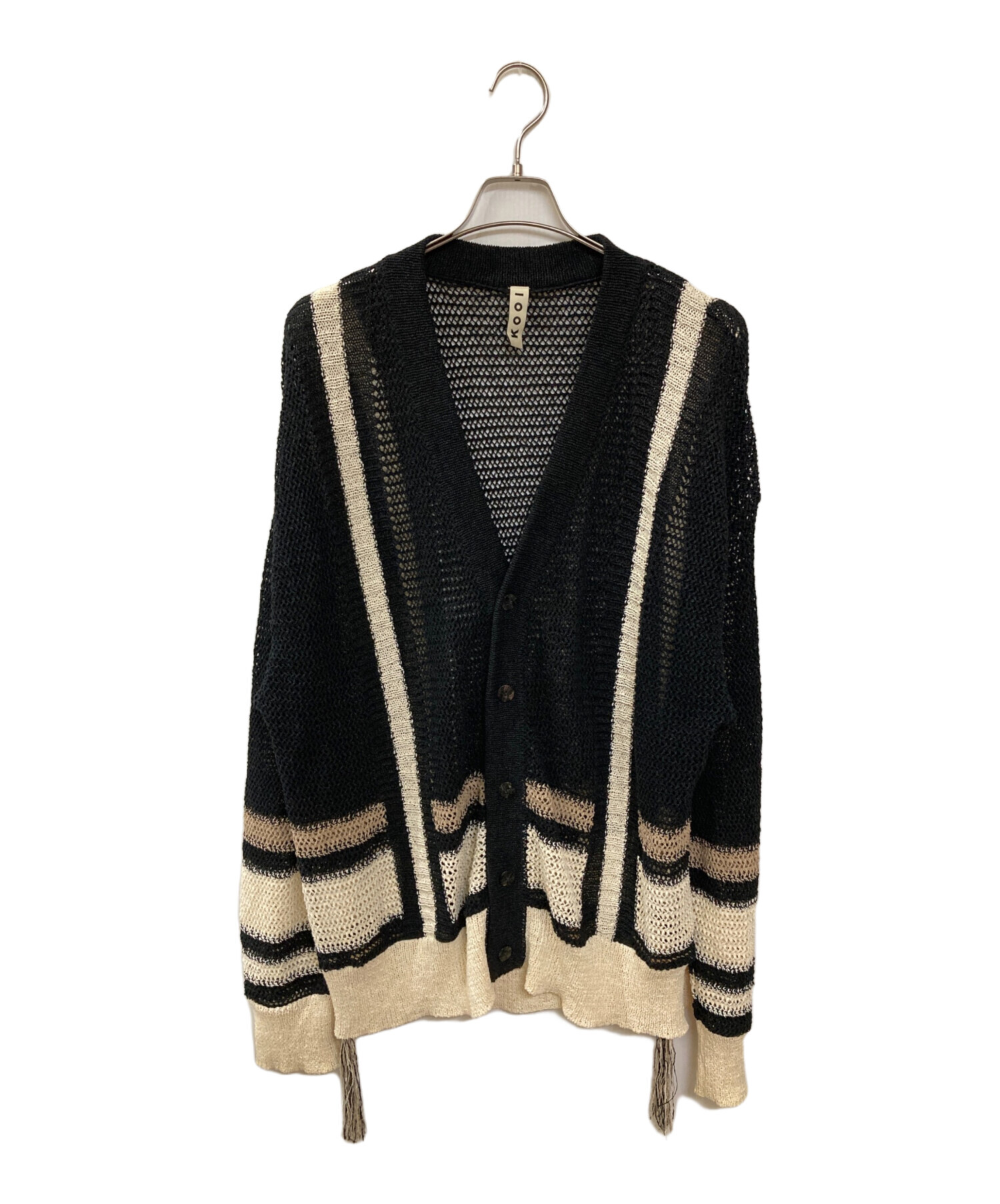 和紙 LINE MESH CARDIGAN