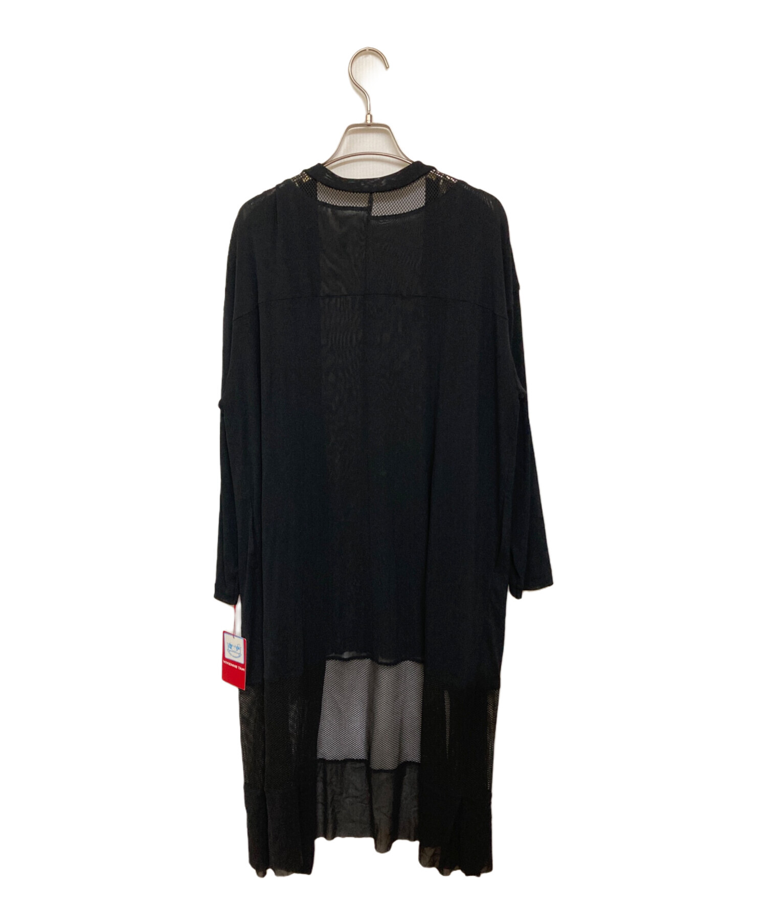 VIVIENNE TAM ブラックカーディガン 七分袖 VIVIENNE TAM シアー