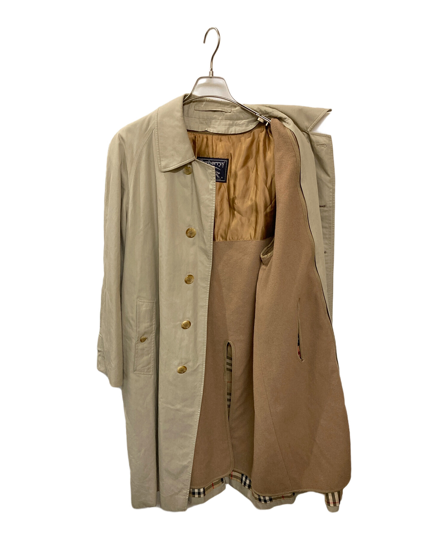 Burberry ベージュ ステンカラーコート　ライナー付き　ヴィンテージ 中古・古着通販】Burberry's (バーバリーズ) ヴィンテージライナー付き