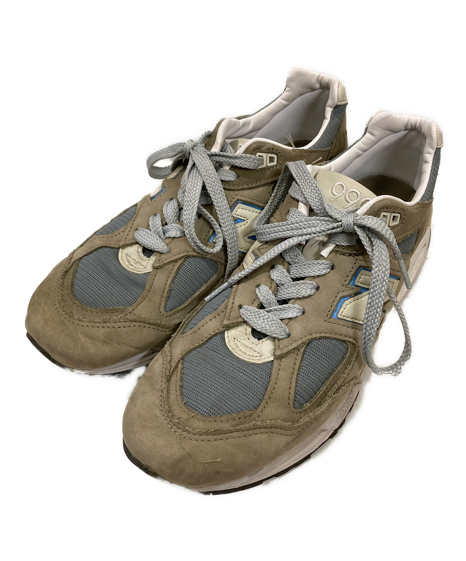 【美品】USA製 ニューバランス990 スニーカー 27cm カーキ ストリート 中古・古着通販】NEW BALANCE (ニューバランス) 990スニーカー カーキ