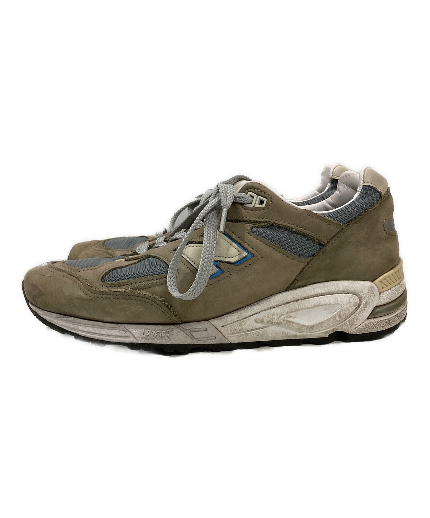 【美品】USA製 ニューバランス990 スニーカー 27cm カーキ ストリート 中古・古着通販】NEW BALANCE (ニューバランス) 990スニーカー カーキ