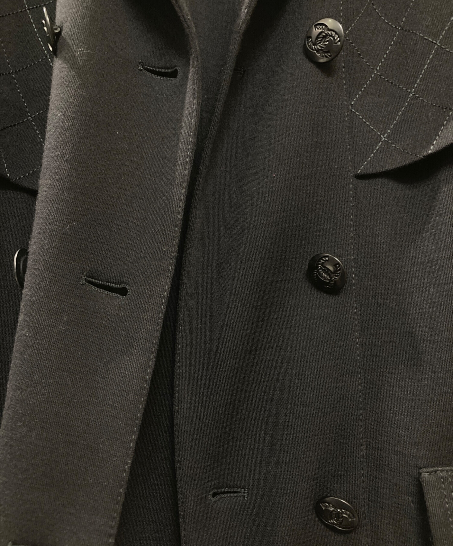 中古・古着通販】CHANEL (シャネル) ココマークボタンウールジャージー