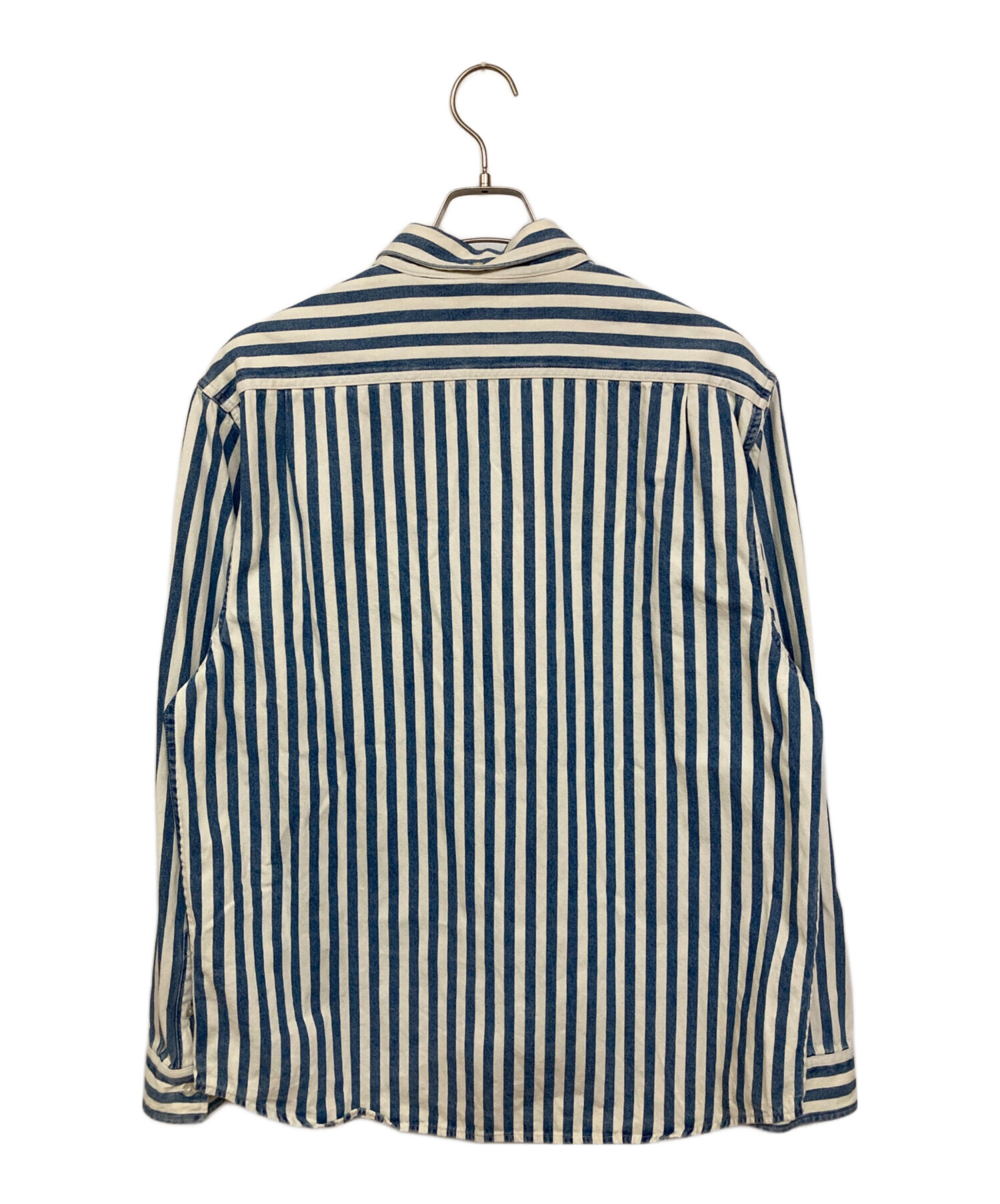 Supreme Shirt Denim - Stripe Blue | Logo shirt XL stripe 17SS Fit