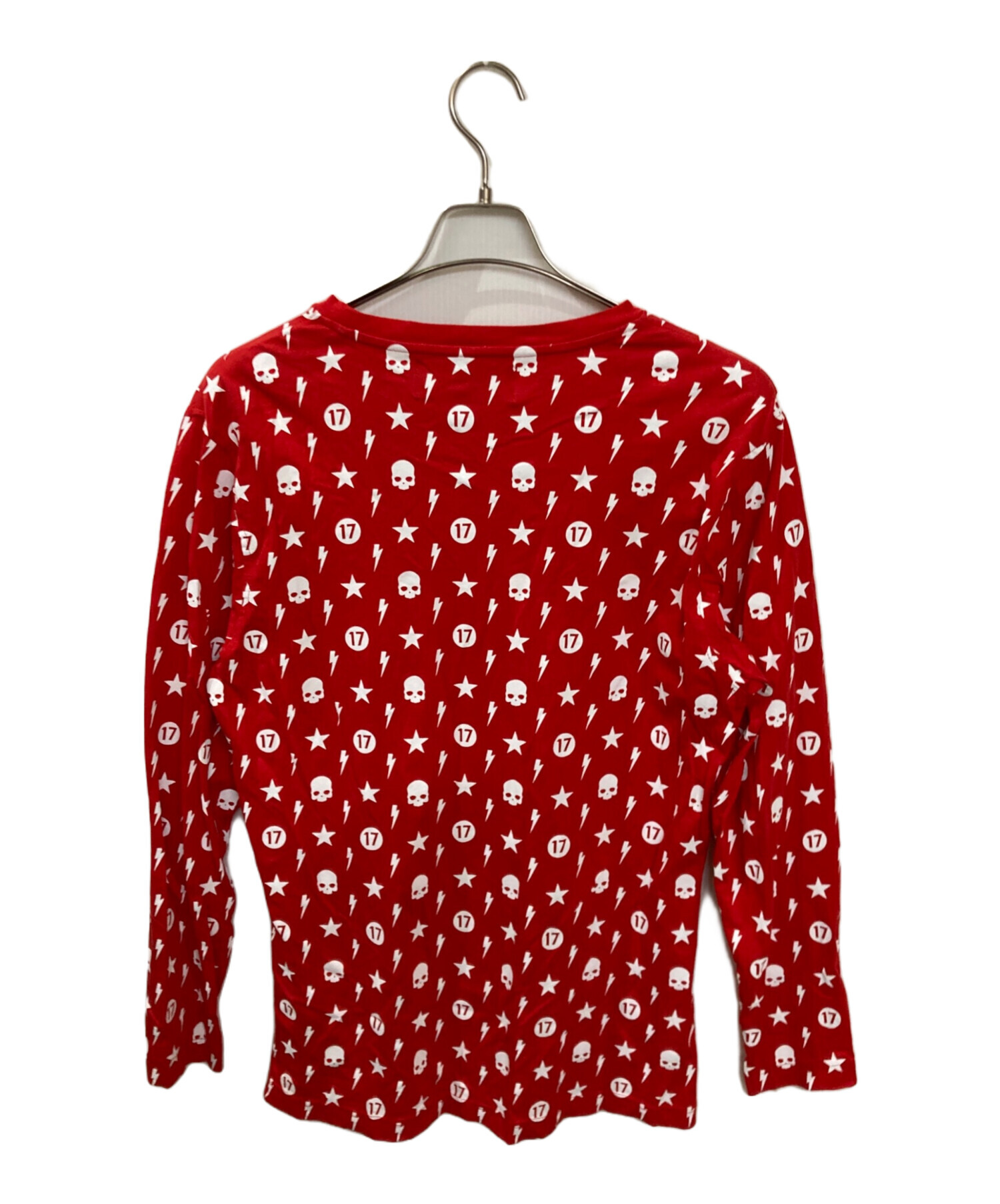 中古・古着通販】HYDROGEN (ハイドロゲン) スカル稲妻プリント長袖T