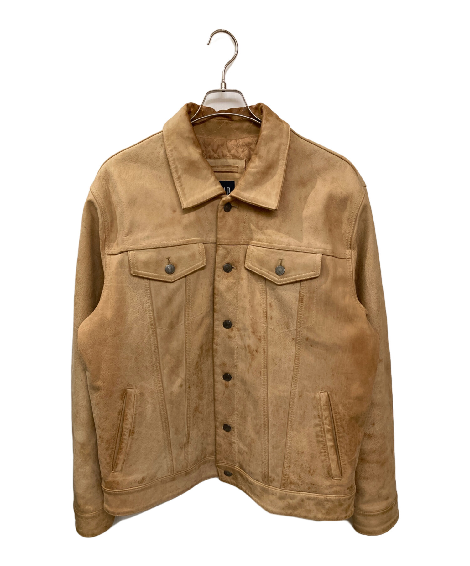中古・古着通販】GAP (ギャップ) レザートラッカージャケット ベージュ