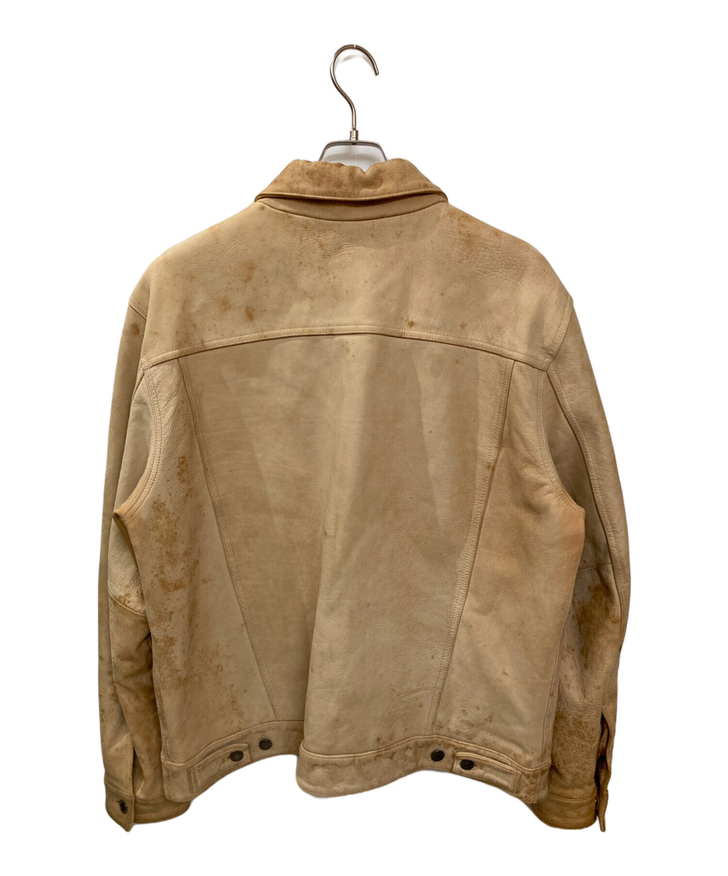 中古・古着通販】GAP (ギャップ) レザートラッカージャケット ベージュ 