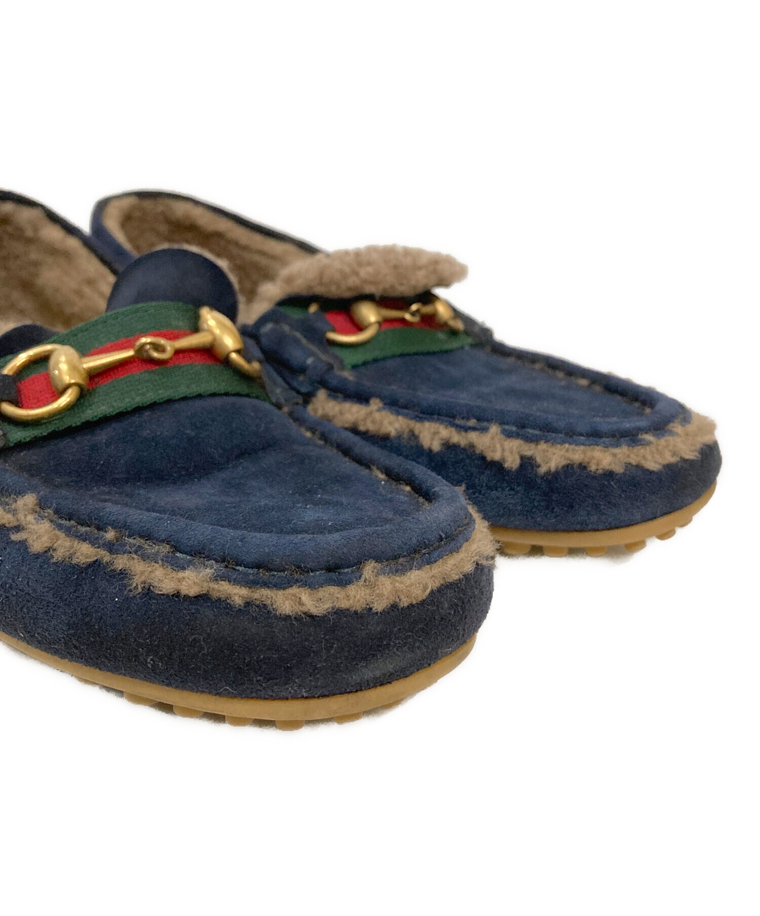 GUCCI スウェードモカシン　25.5 中古・古着通販】GUCCI (グッチ) ホースビットスウェードモカシン