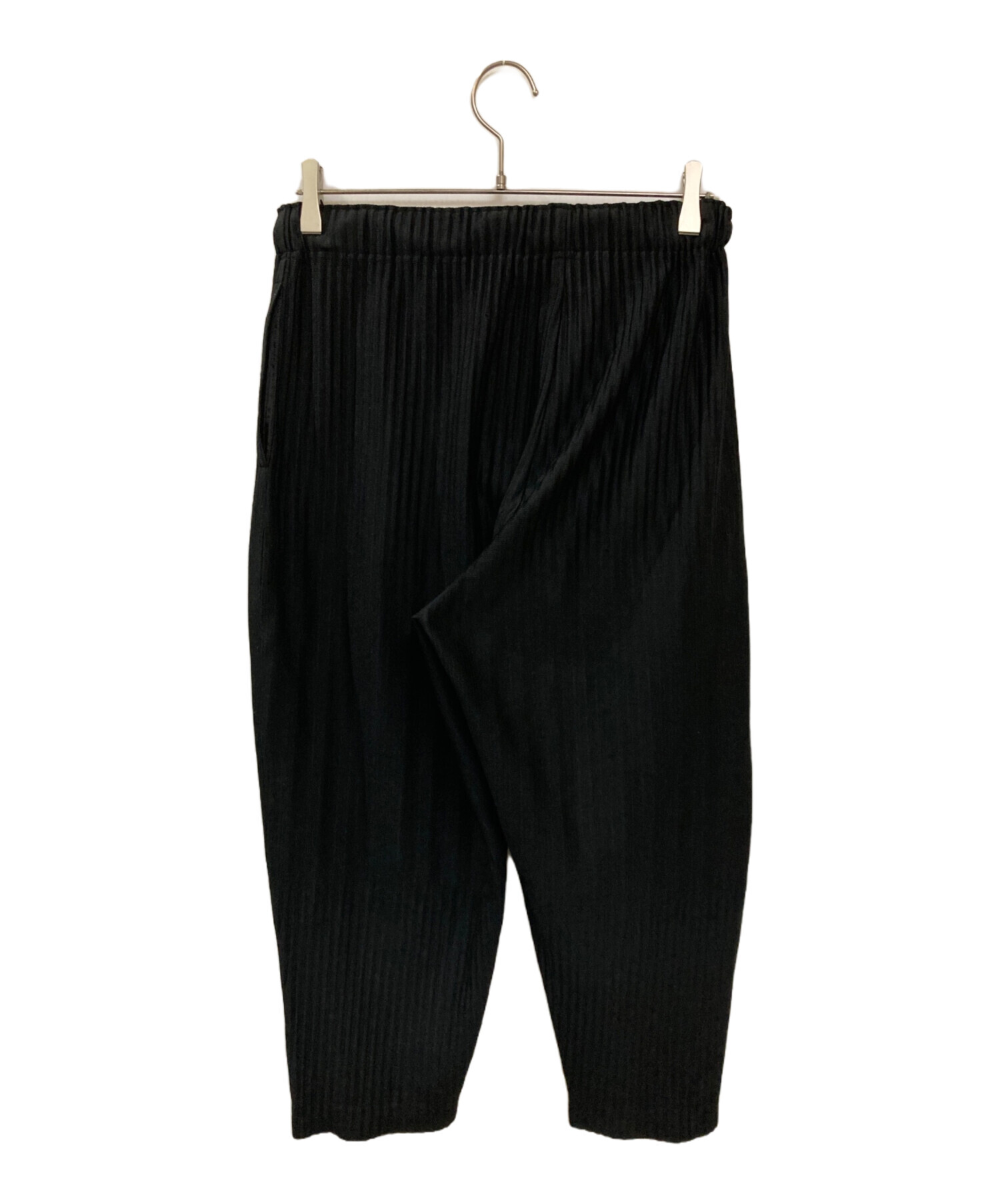 オムプリッセ パンツ 黒 イッセイミヤケ オムプリッセイッセイミヤケプリーツパンツ黒1