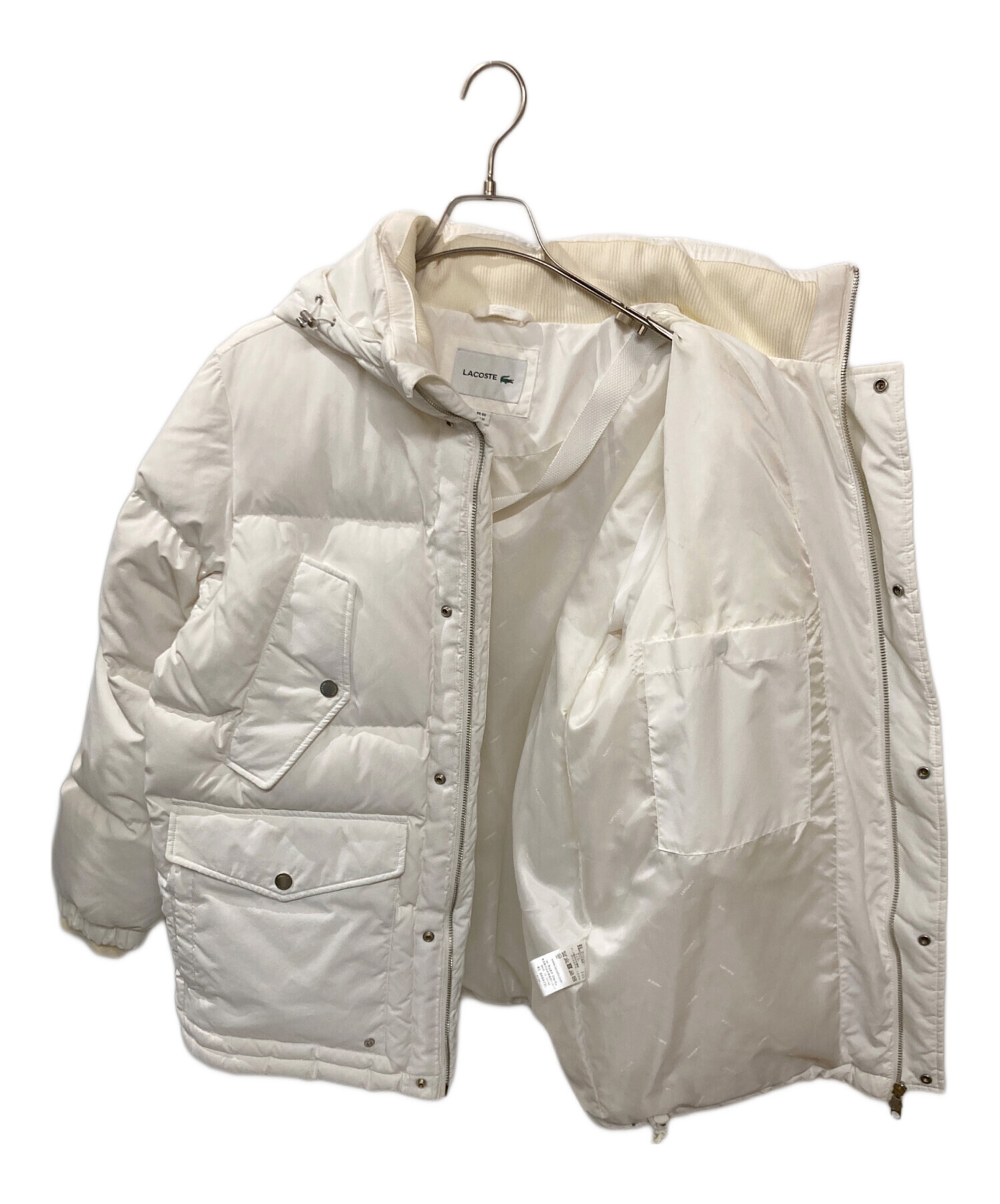 中古・古着通販】LACOSTE (ラコステ) ダウンジャケット ホワイト