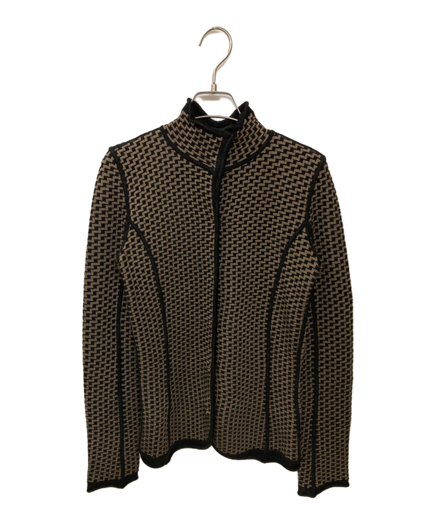 【アルマーニコレッツォーニ】定価250,000円カシミヤ100%コート52黒 ARMANI COLLEZIONI アルマーニ コレツィオーニ ニット オールカシミヤ
